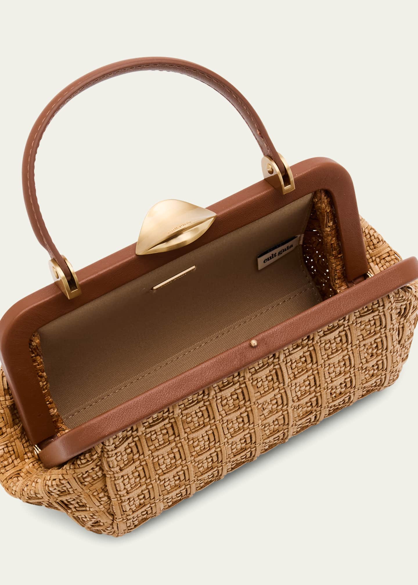 Cult Gaia Zuma Frame Woven Crossbody Bag Image 4 of 6