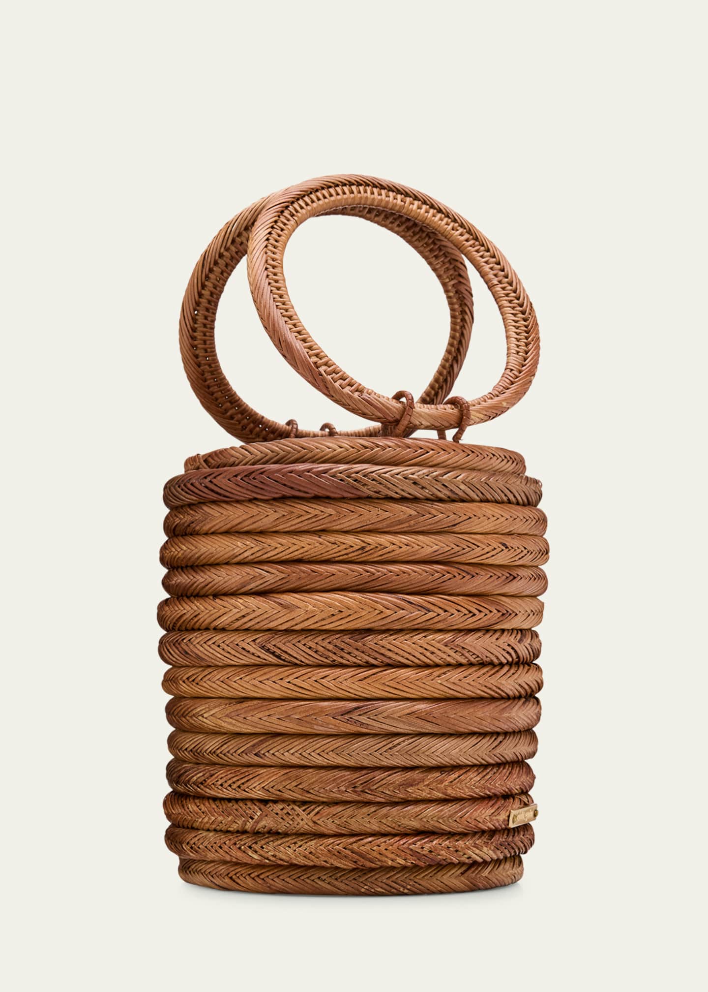 Cult Gaia Yasmina Rattan Ring Top-Handle Bag Image 3 of 6