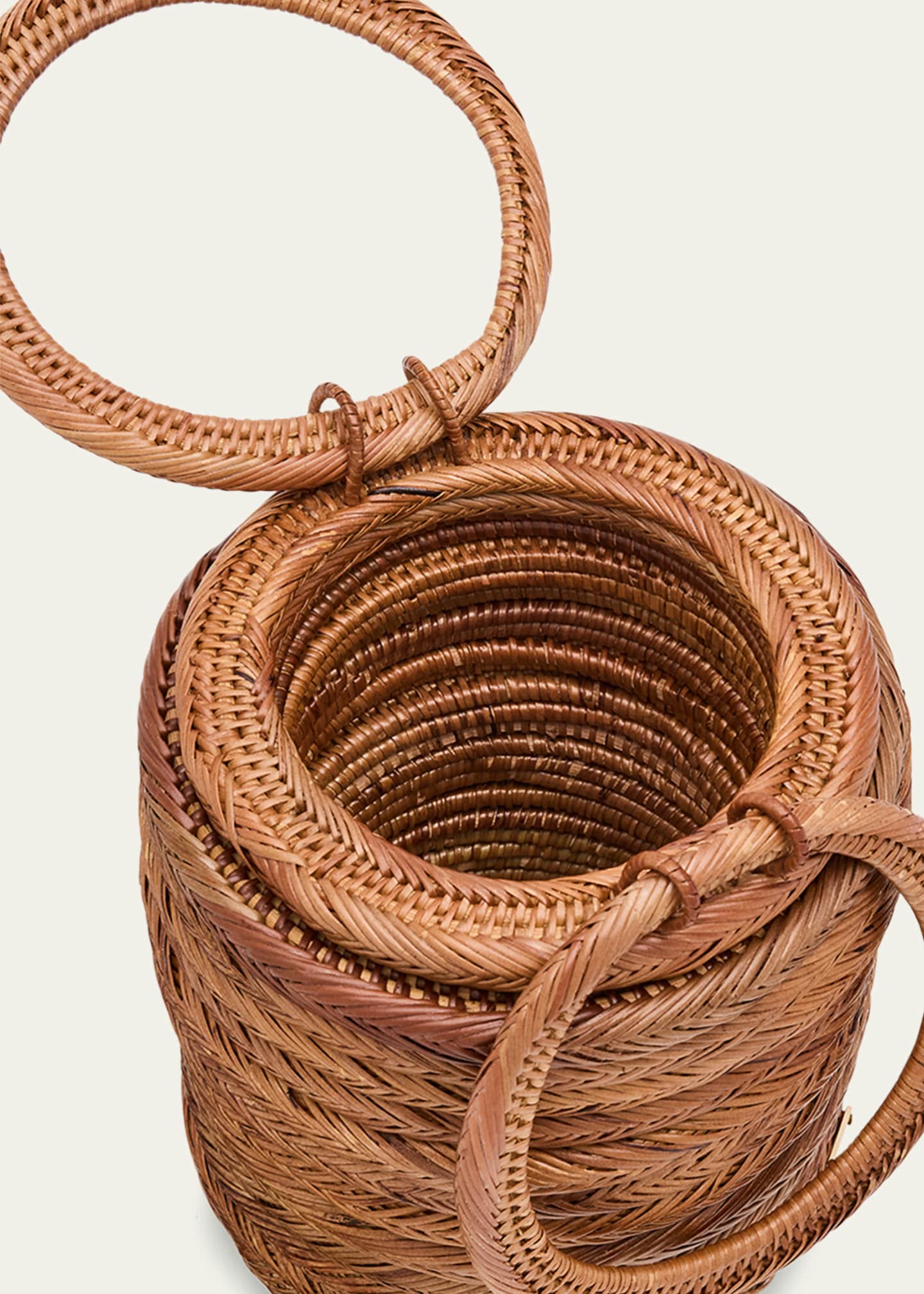 Cult Gaia Yasmina Rattan Ring Top-Handle Bag Image 4 of 6