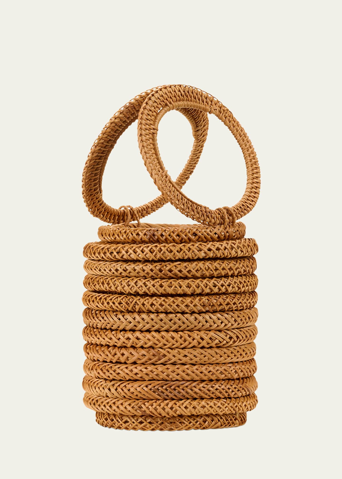 Cult Gaia Yasmina Rattan Ring Top-Handle Bag Image 6 of 6