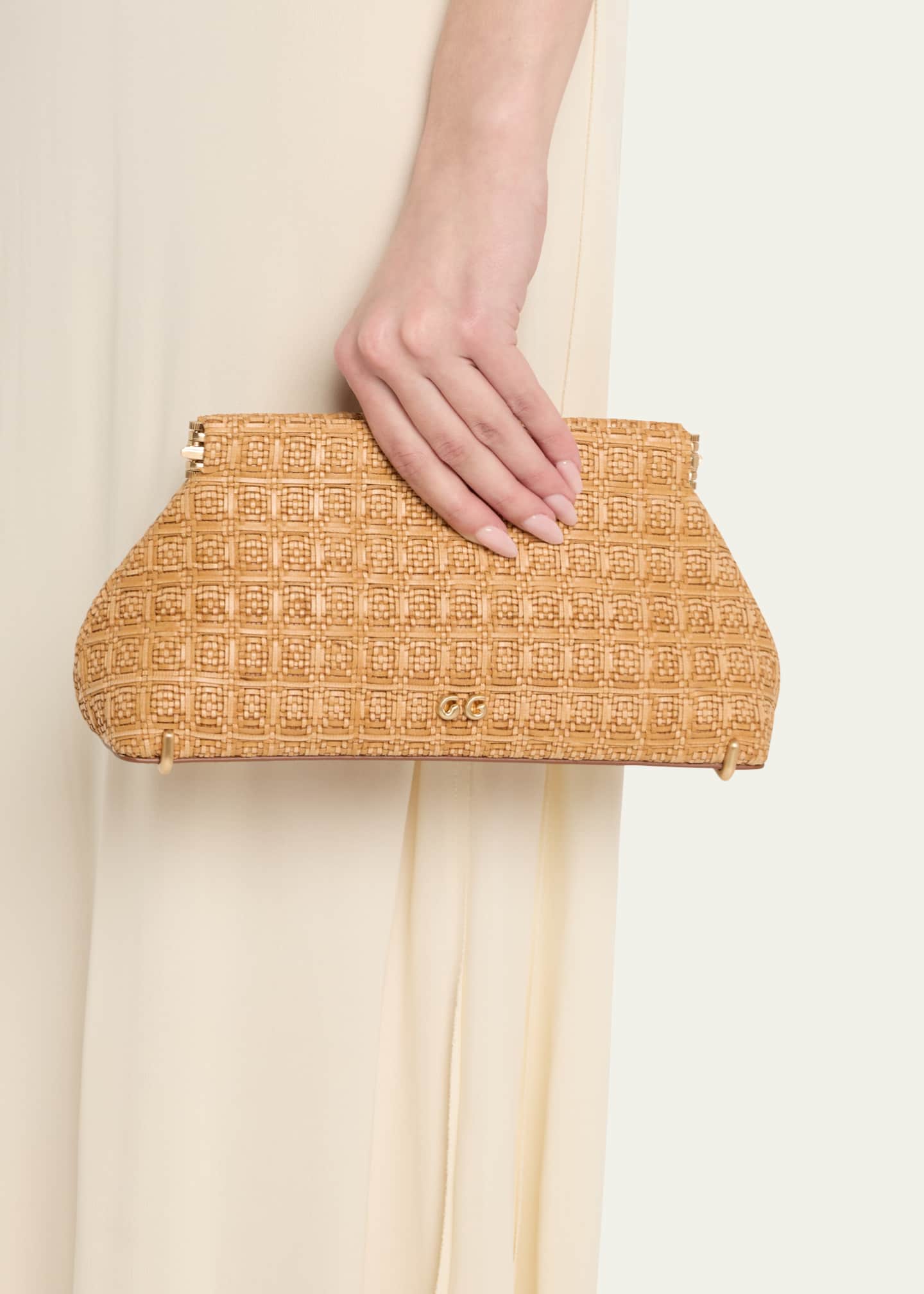 Cult Gaia Lillia Mini Woven Clutch Bag Image 2 of 6