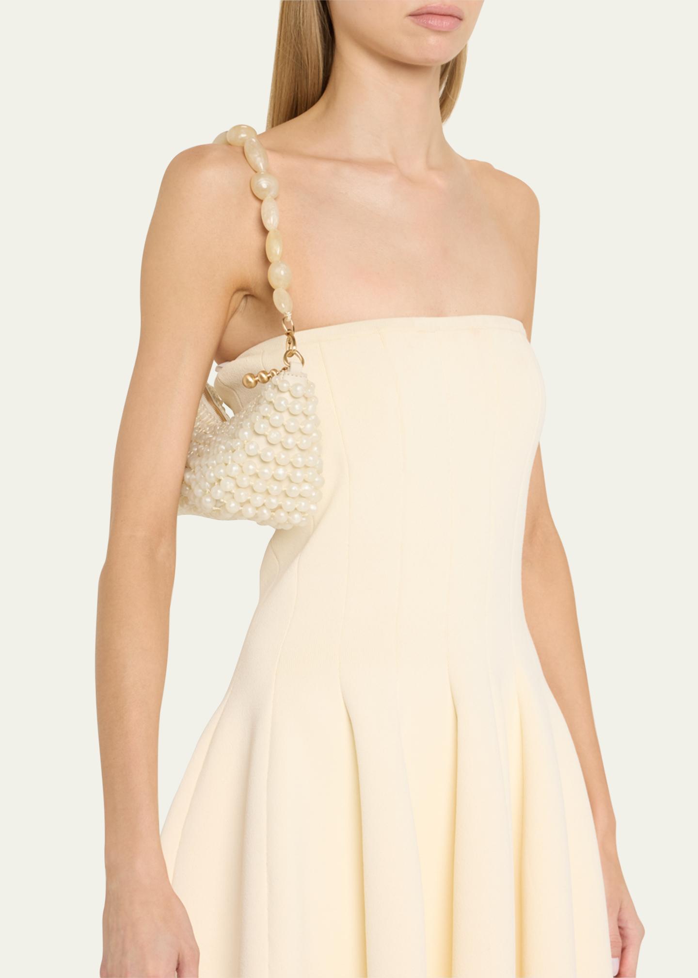 Cult Gaia Mercier Beaded Zip Shoulder Bag - Bergdorf Goodman