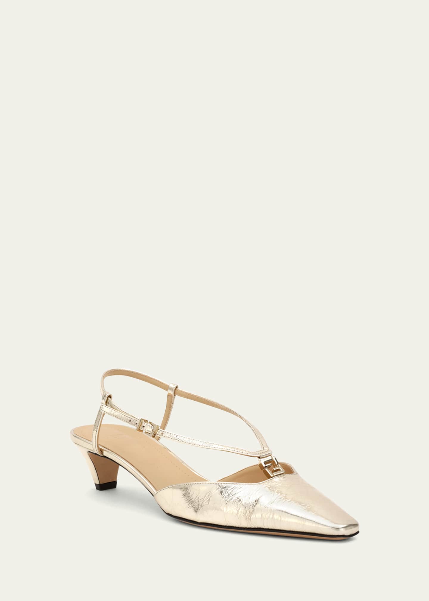24AW new/FENDI メタリック4Gパンプス Pumps Gold ゴールド（金色）系 FENDI(フェンディ) パンプス(レディース