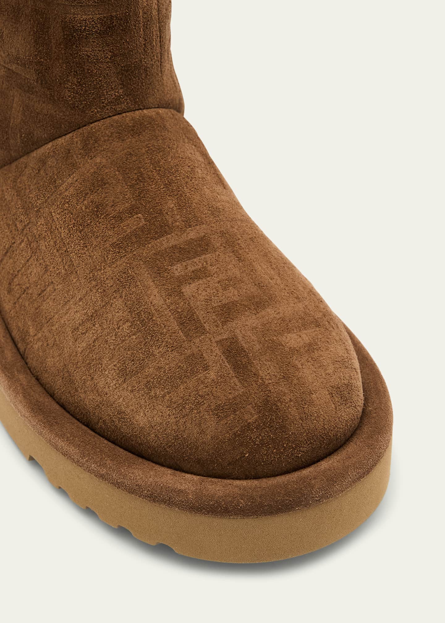 Fendi Shearling-Lined FF Embossed Leather Ski Boots Image 5 of 6