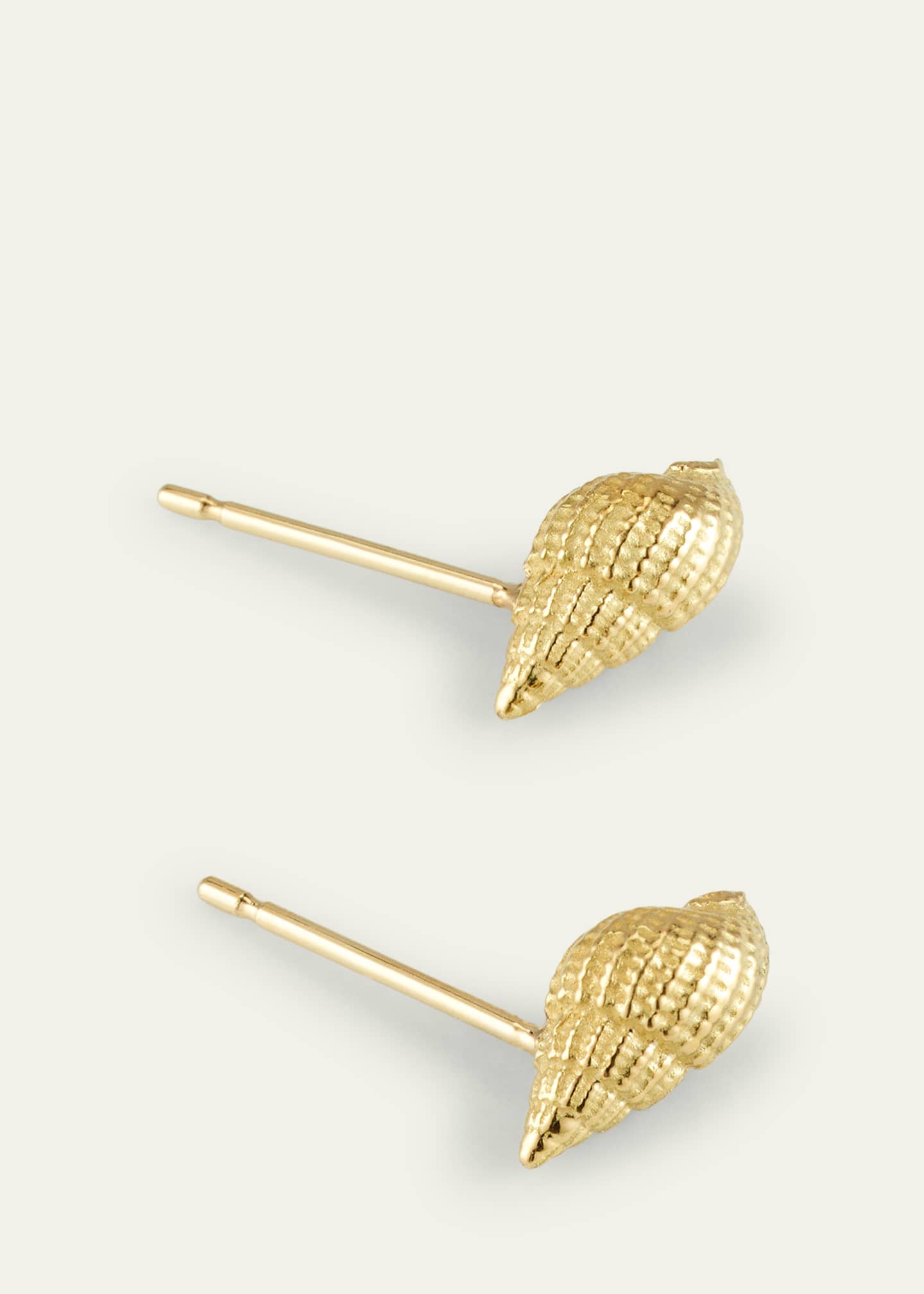 Katey Walker 18K Yellow Gold Small Spiral Shell Stud Earrings Image 3 of 4