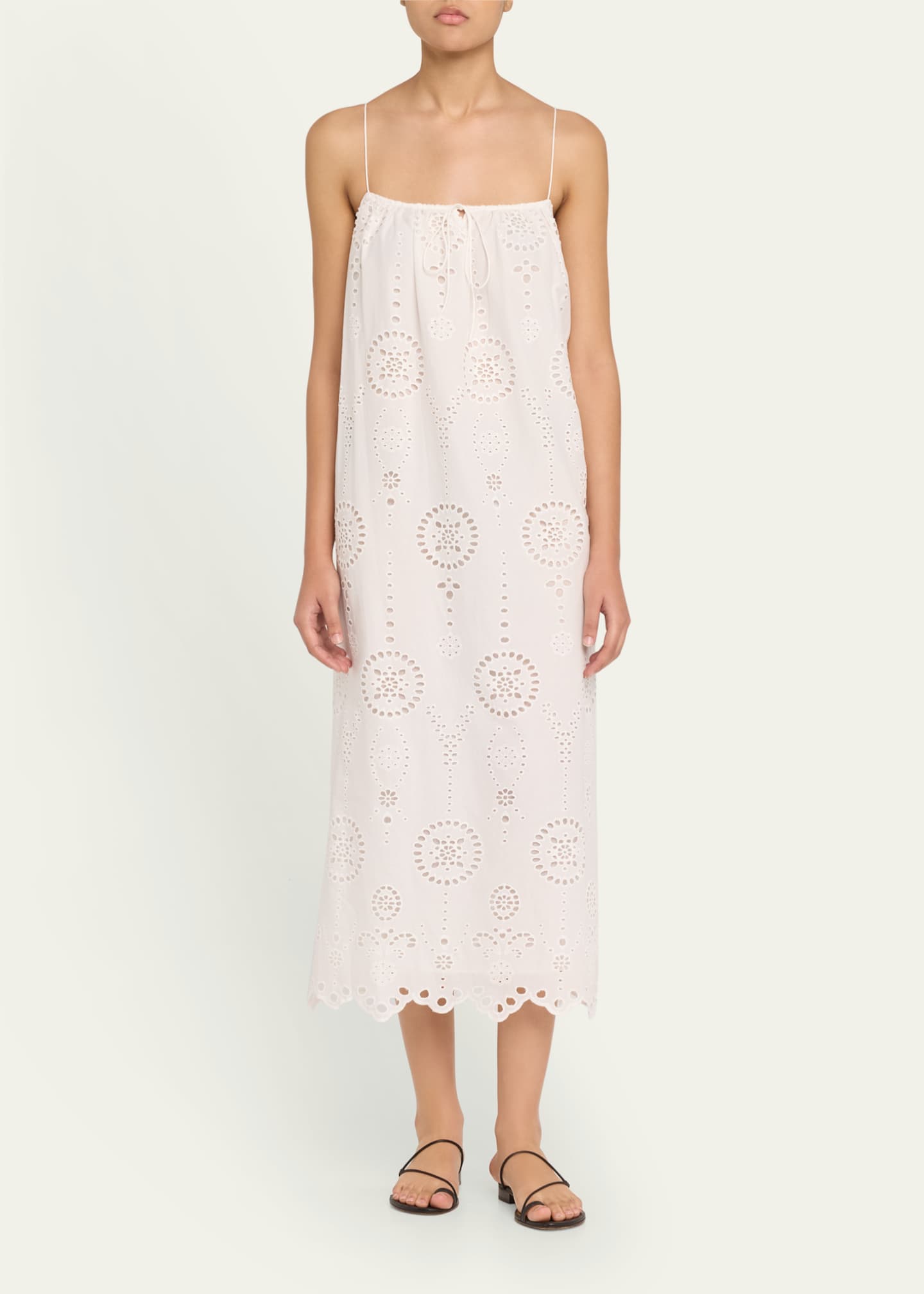 Matteau Broderie Cami Midi Dress Image 2 of 5