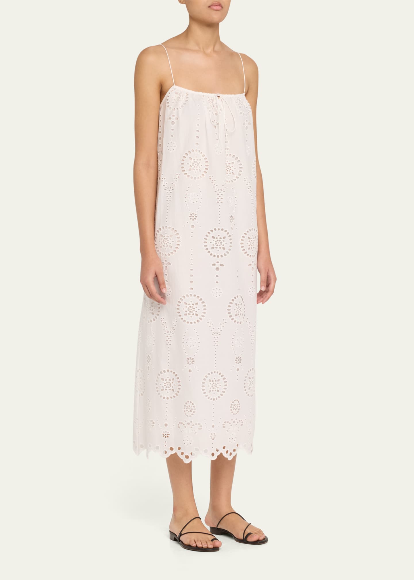 Matteau Broderie Cami Midi Dress Image 4 of 5
