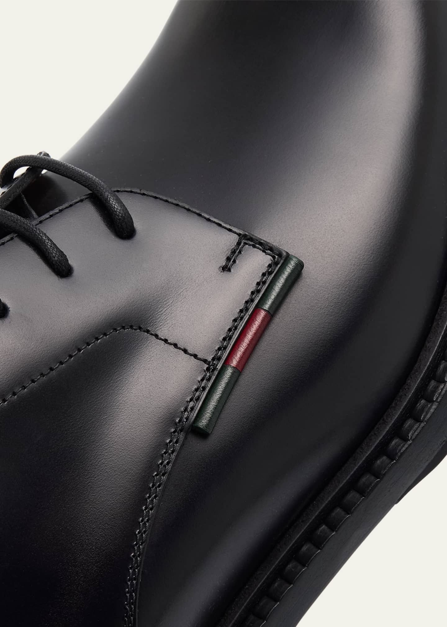Gucci Men's William Leather Derby Shoes Image 3 of 4