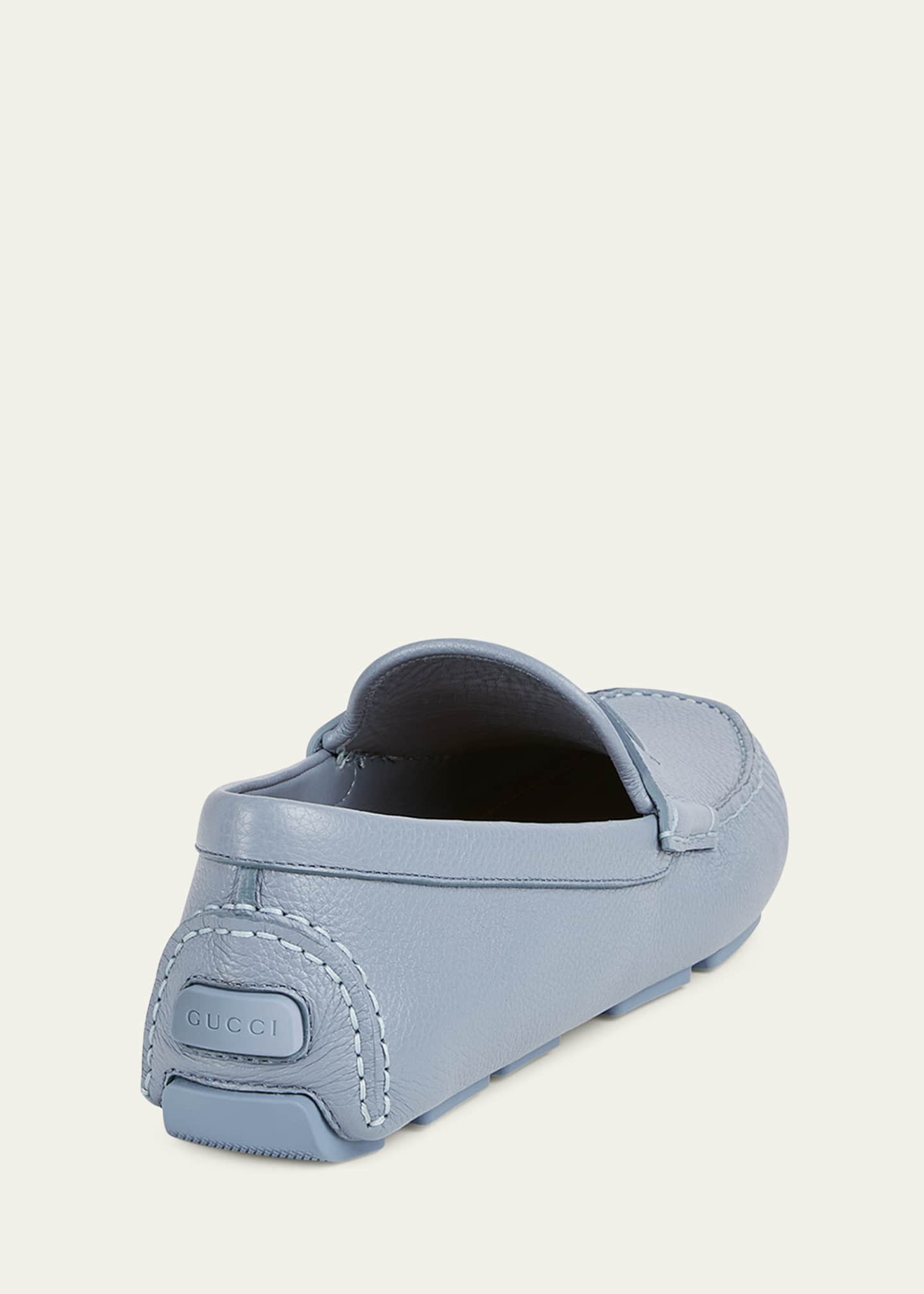 Gucci Men's Havel Interlocking G Leather Drivers Image 2 of 4