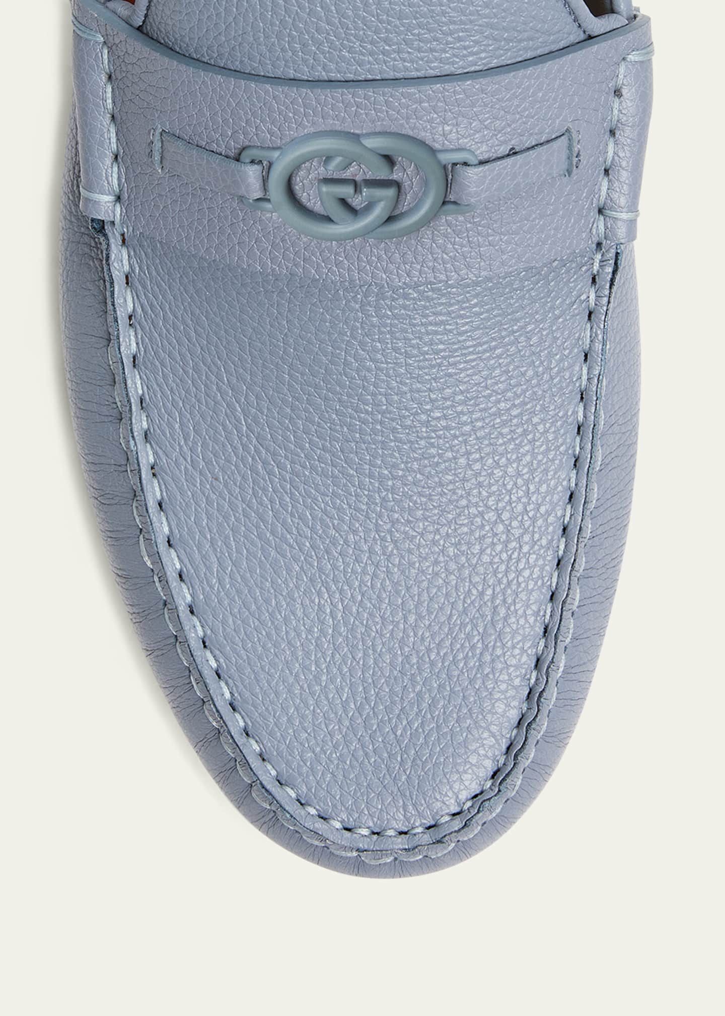 Gucci Men's Havel Interlocking G Leather Drivers Image 3 of 4