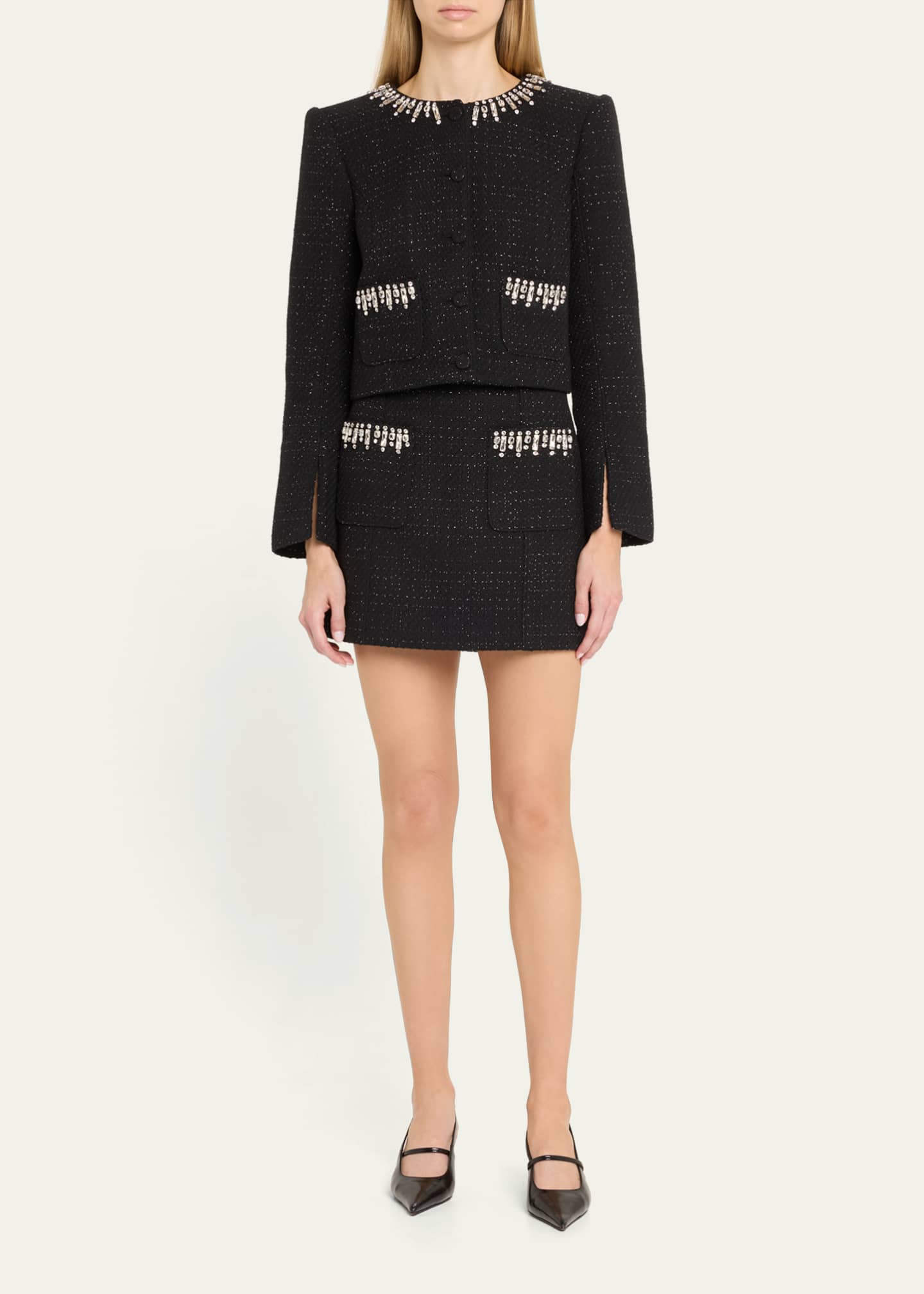 Cinq a Sept Randi Deco Border Tweed Jacket Image 2 of 5