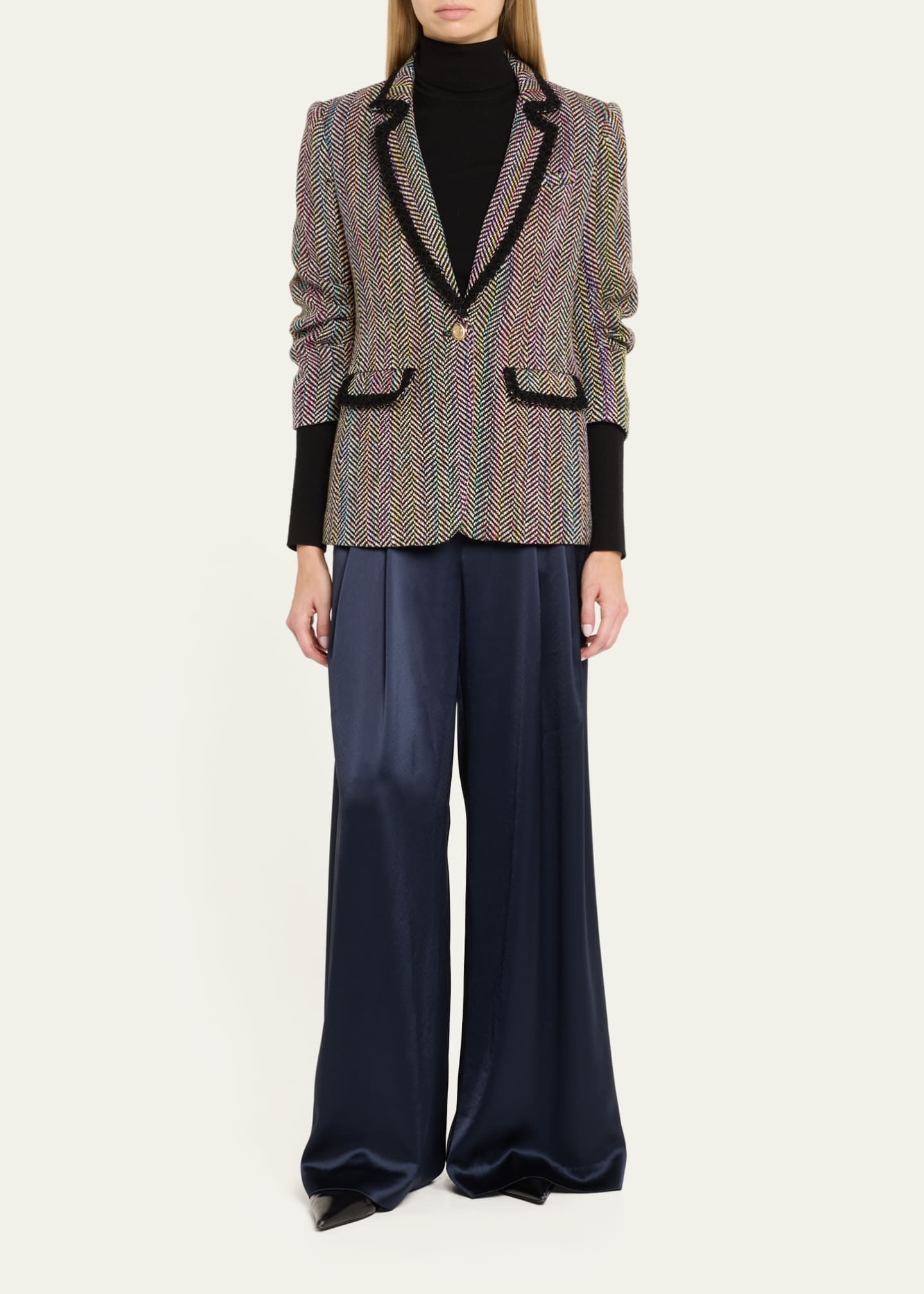 Cinq a Sept Khloe Tweed Blazer Image 2 of 5