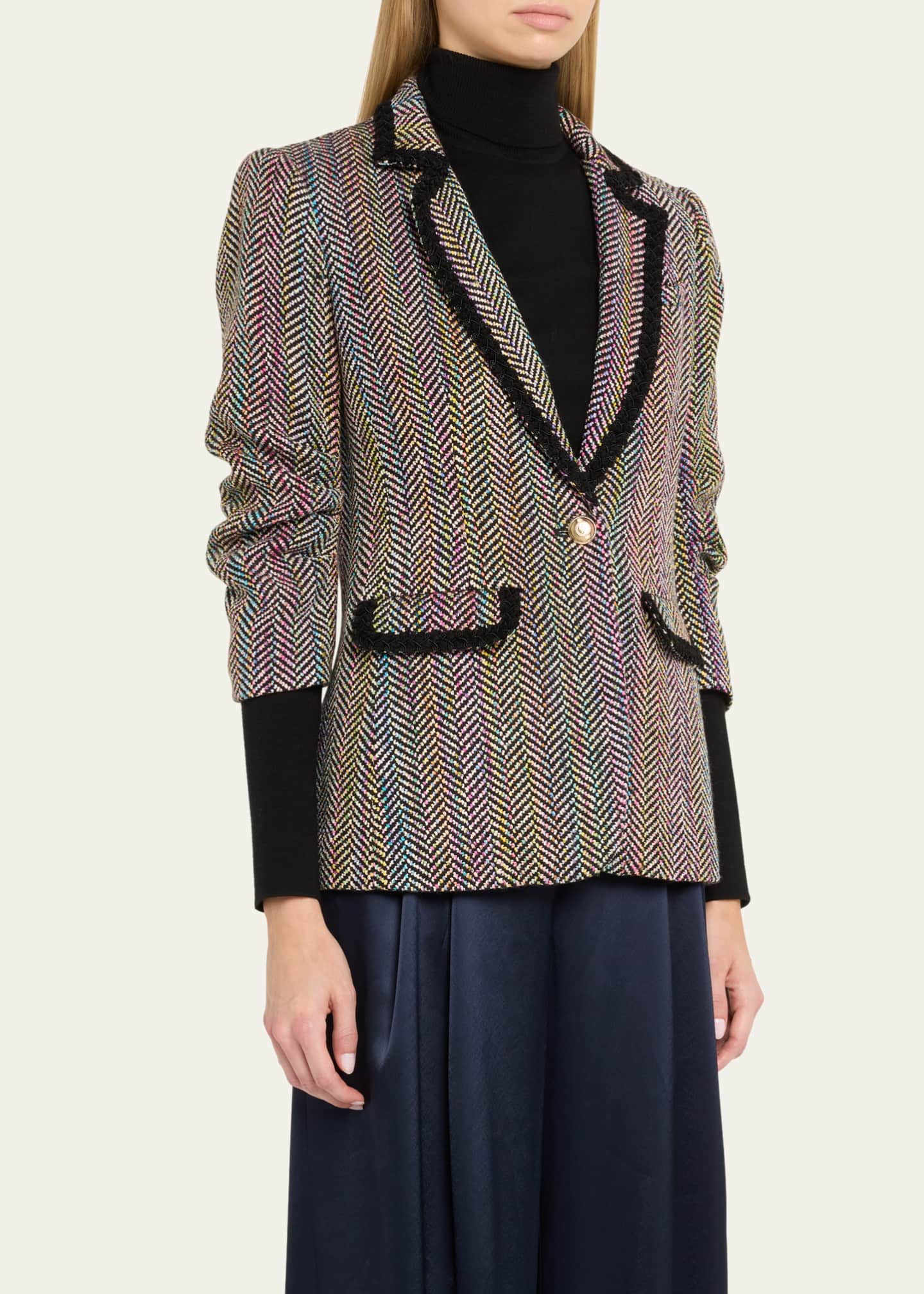 Cinq a Sept Khloe Tweed Blazer Image 4 of 5