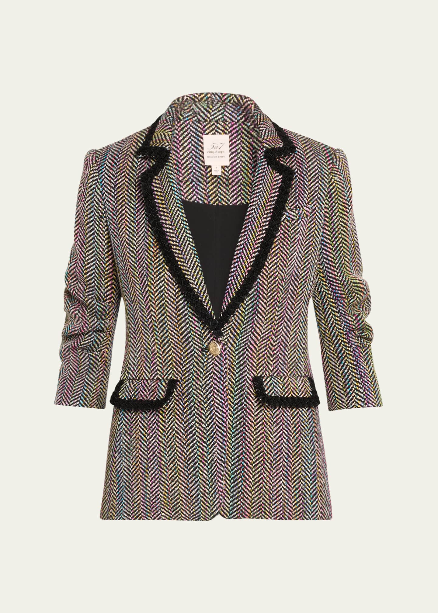 Cinq a Sept Khloe Tweed Blazer Image 1 of 5
