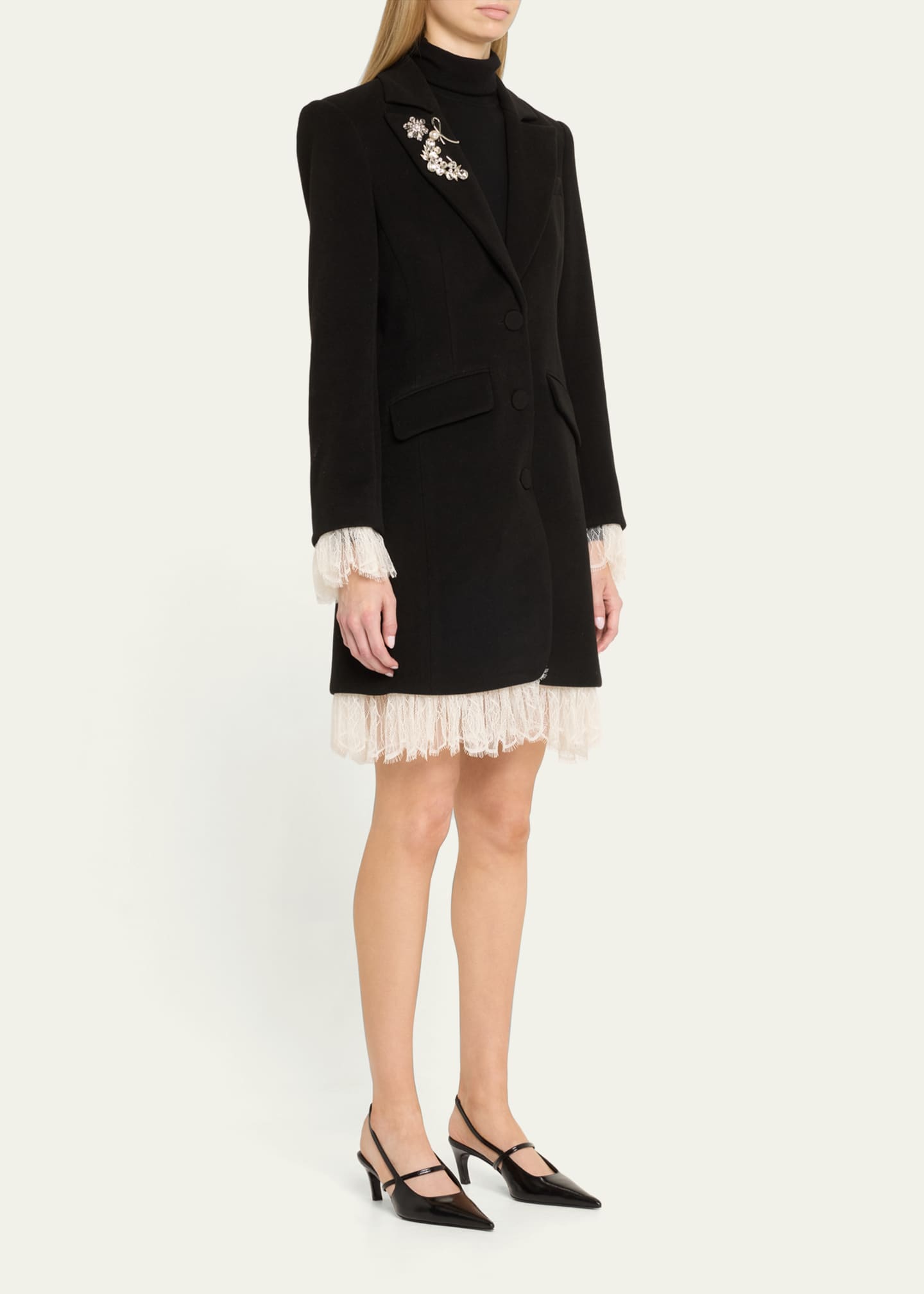 Cinq a Sept Roxie LaceTrim Coat Bergdorf Goodman