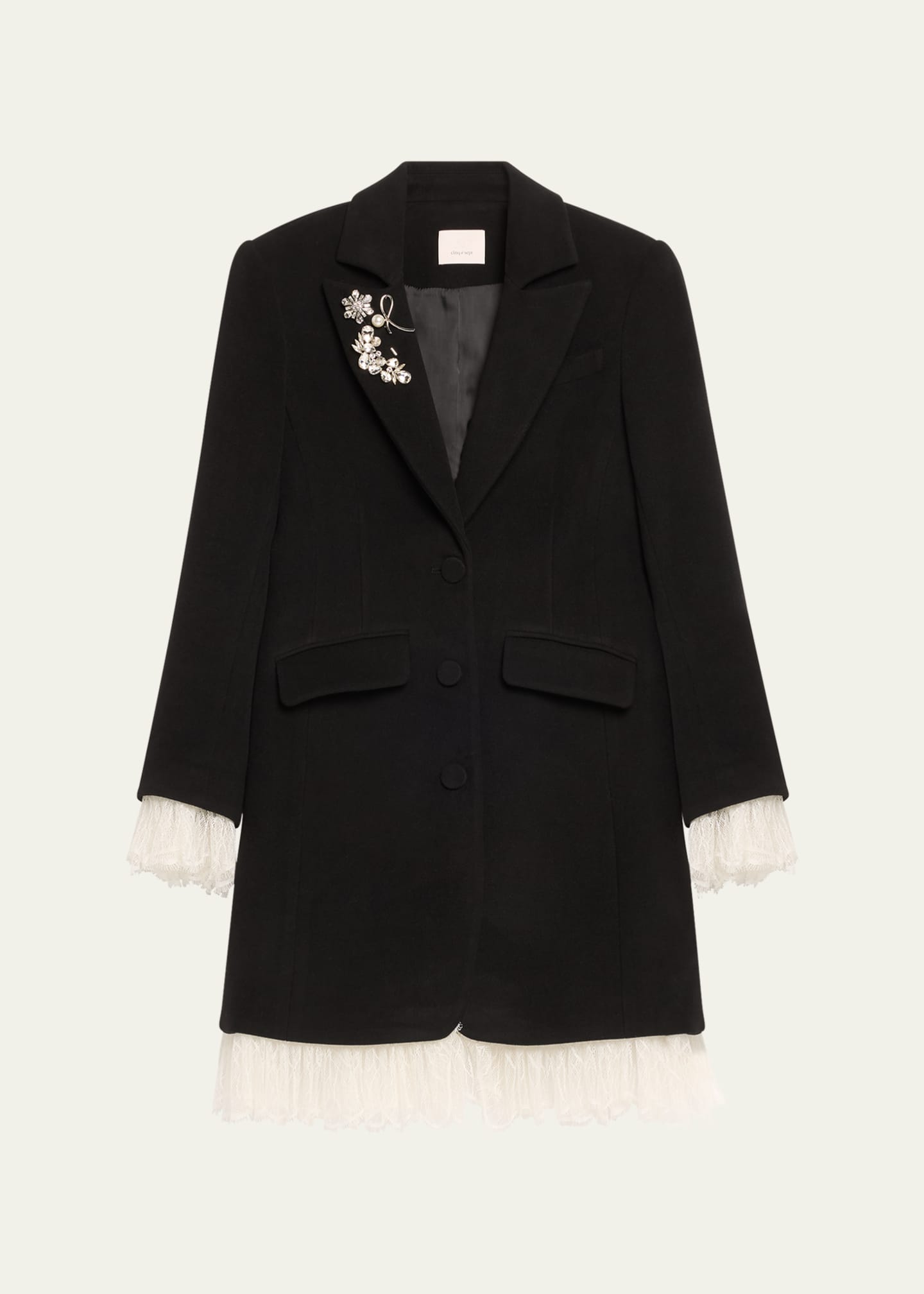 Cinq a Sept Roxie LaceTrim Coat Bergdorf Goodman