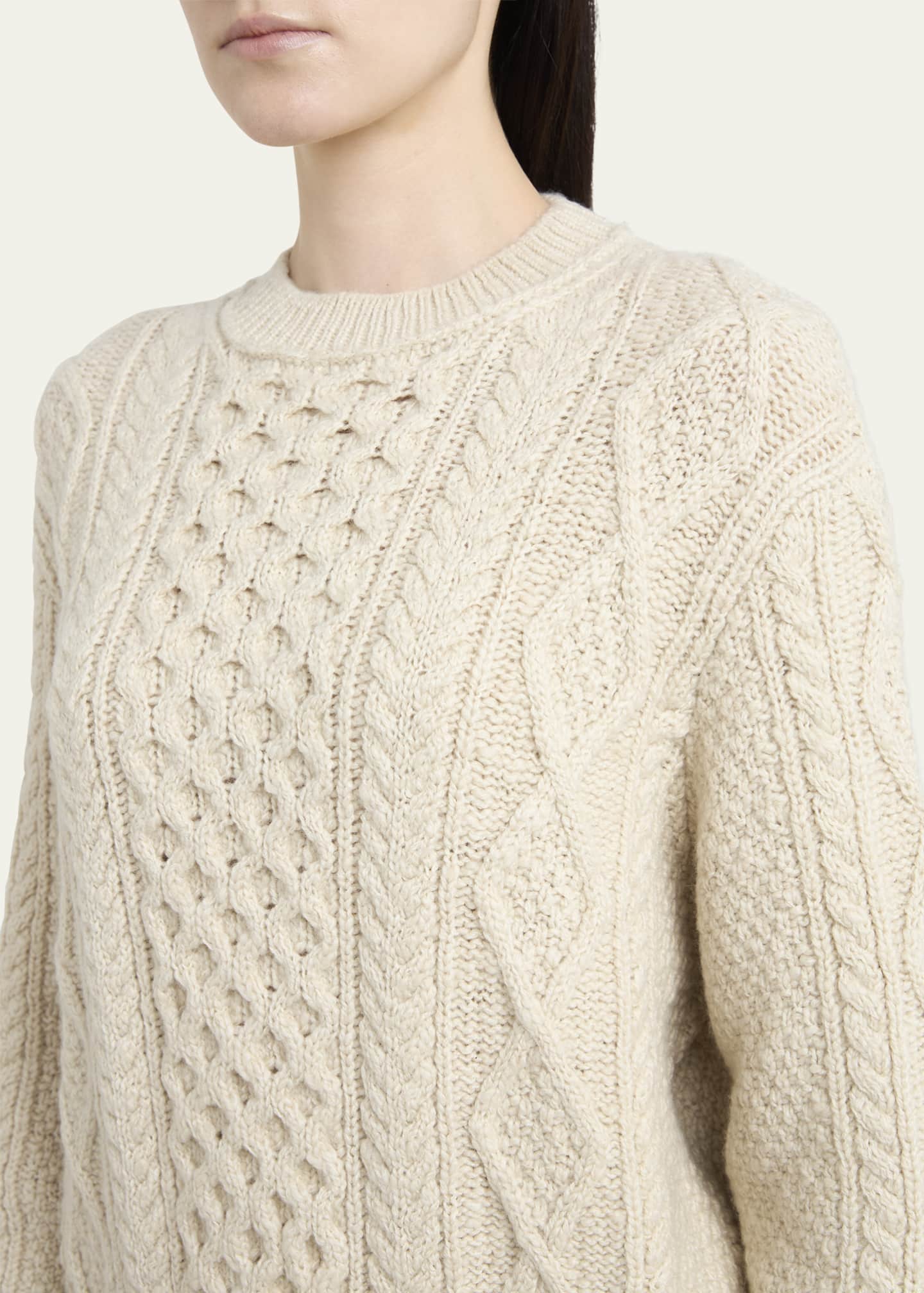Loro Piana Valduggia Cable Cashmere GG 4 Sweater Image 5 of 5