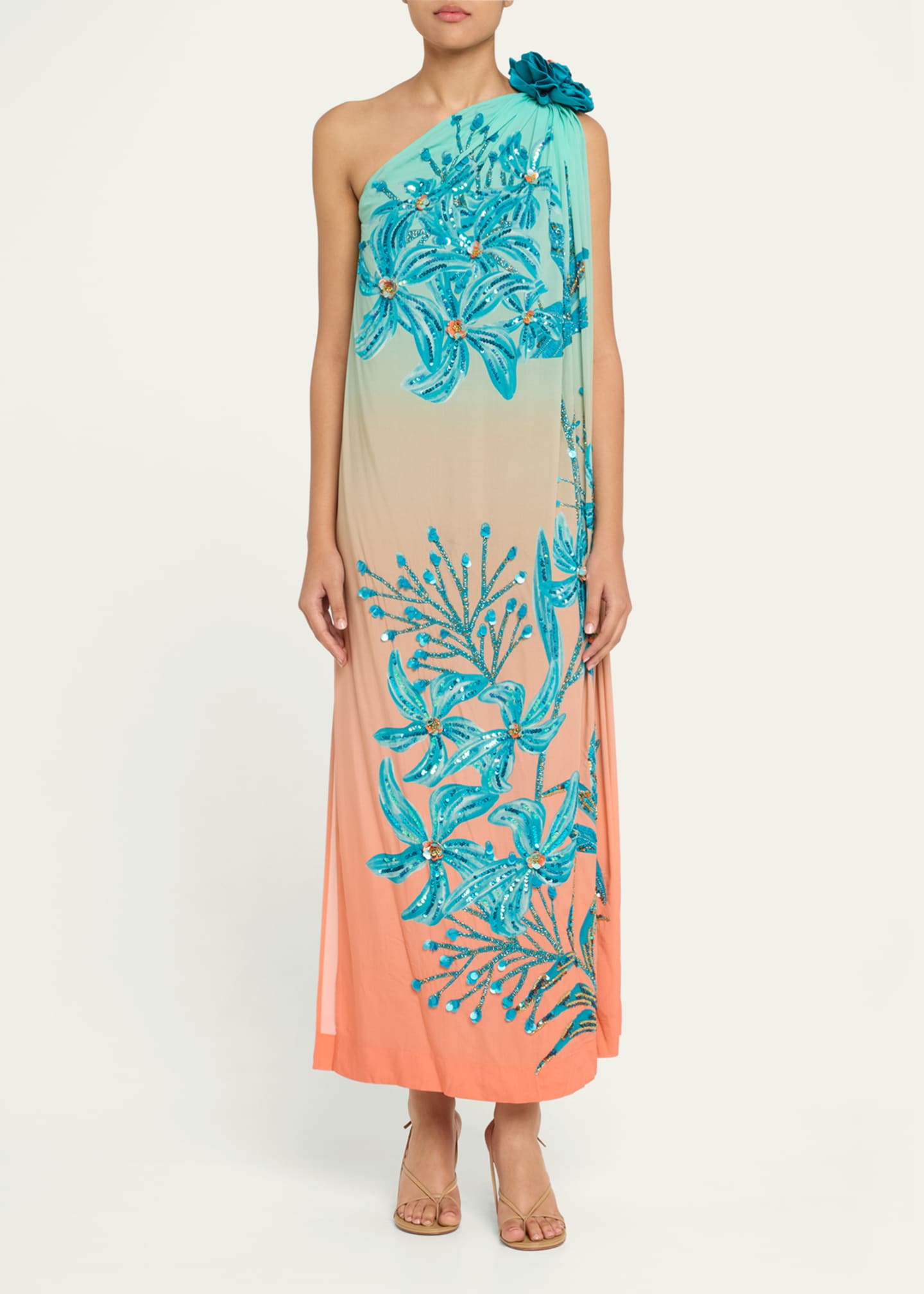 Verandah Hand-Beaded Rani Toga Maxi Dress Image 2 of 5