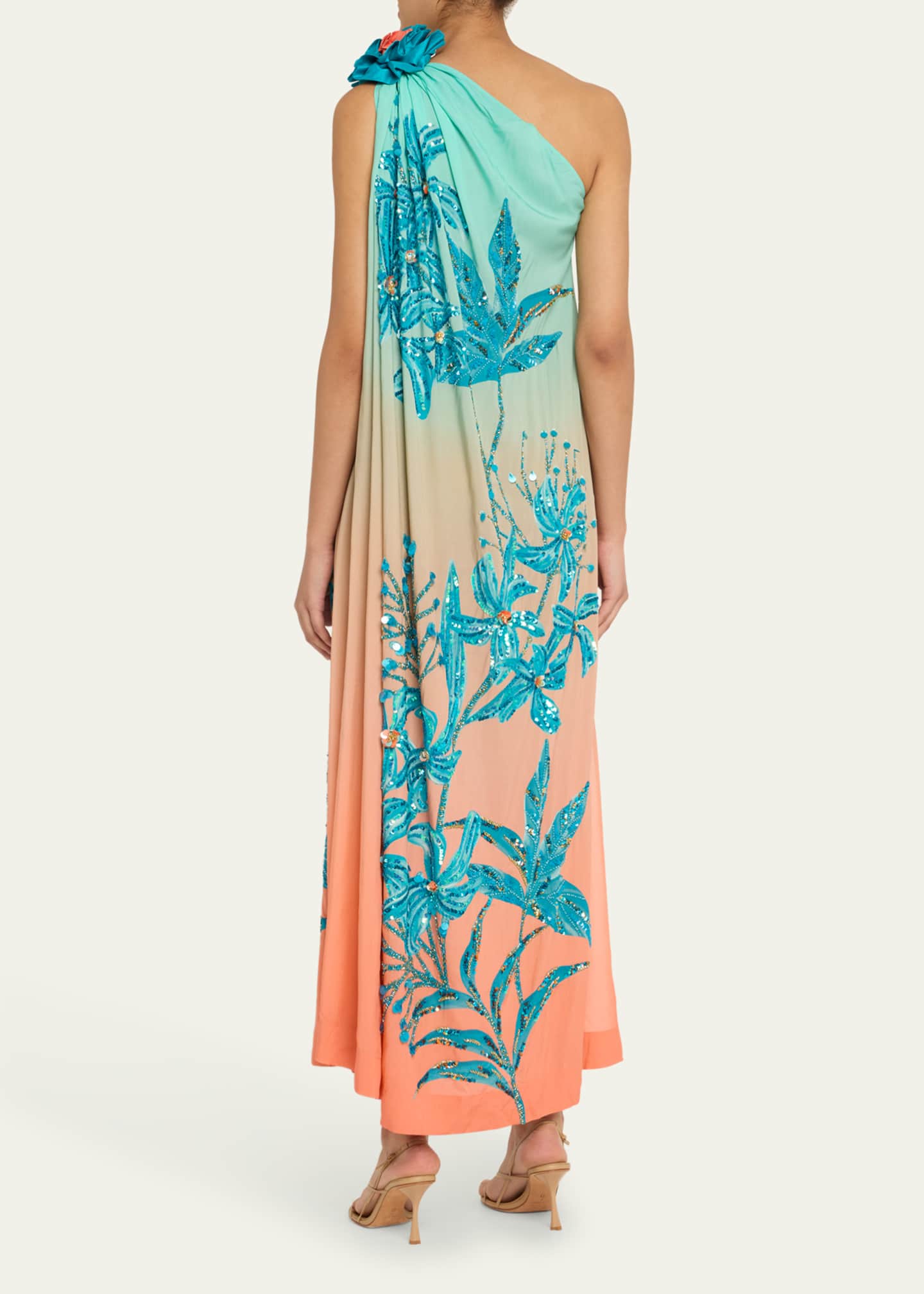 Verandah Hand-Beaded Rani Toga Maxi Dress Image 3 of 5
