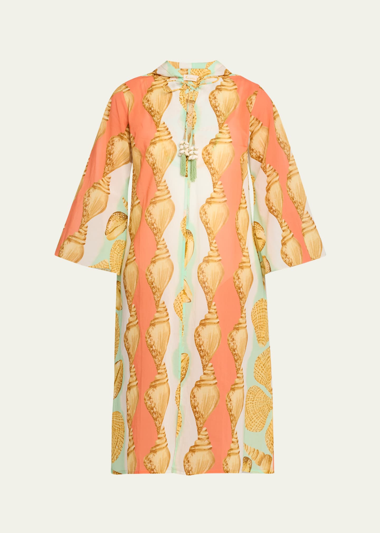 Verandah Shell Stripe Villa Hooded Coverup Image 1 of 5