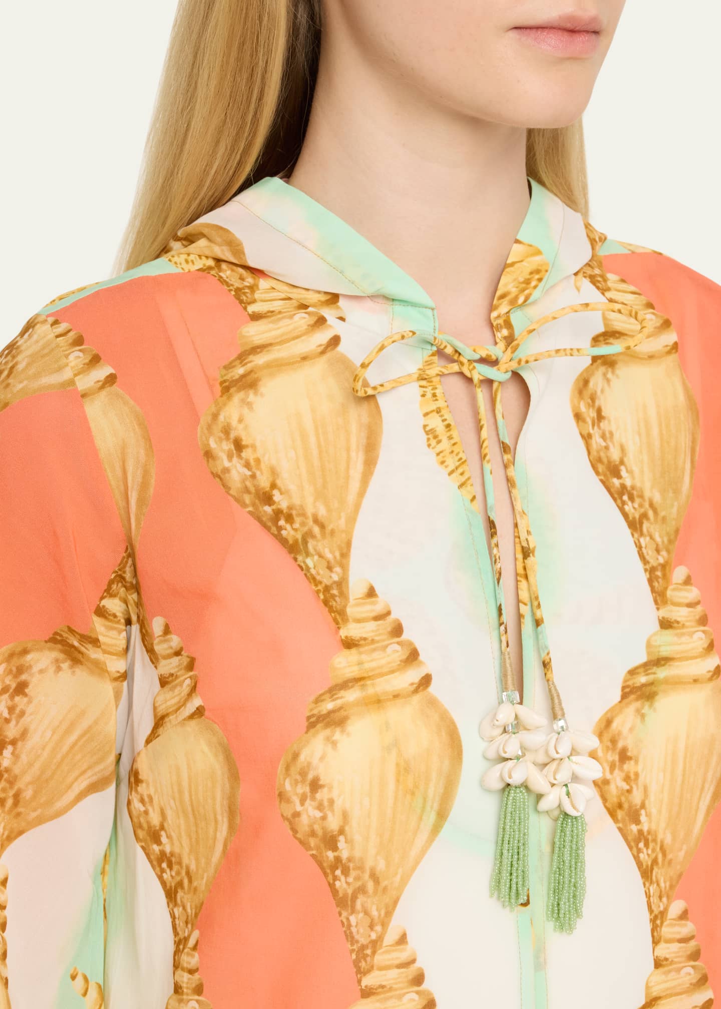 Verandah Shell Stripe Villa Hooded Coverup Image 5 of 5