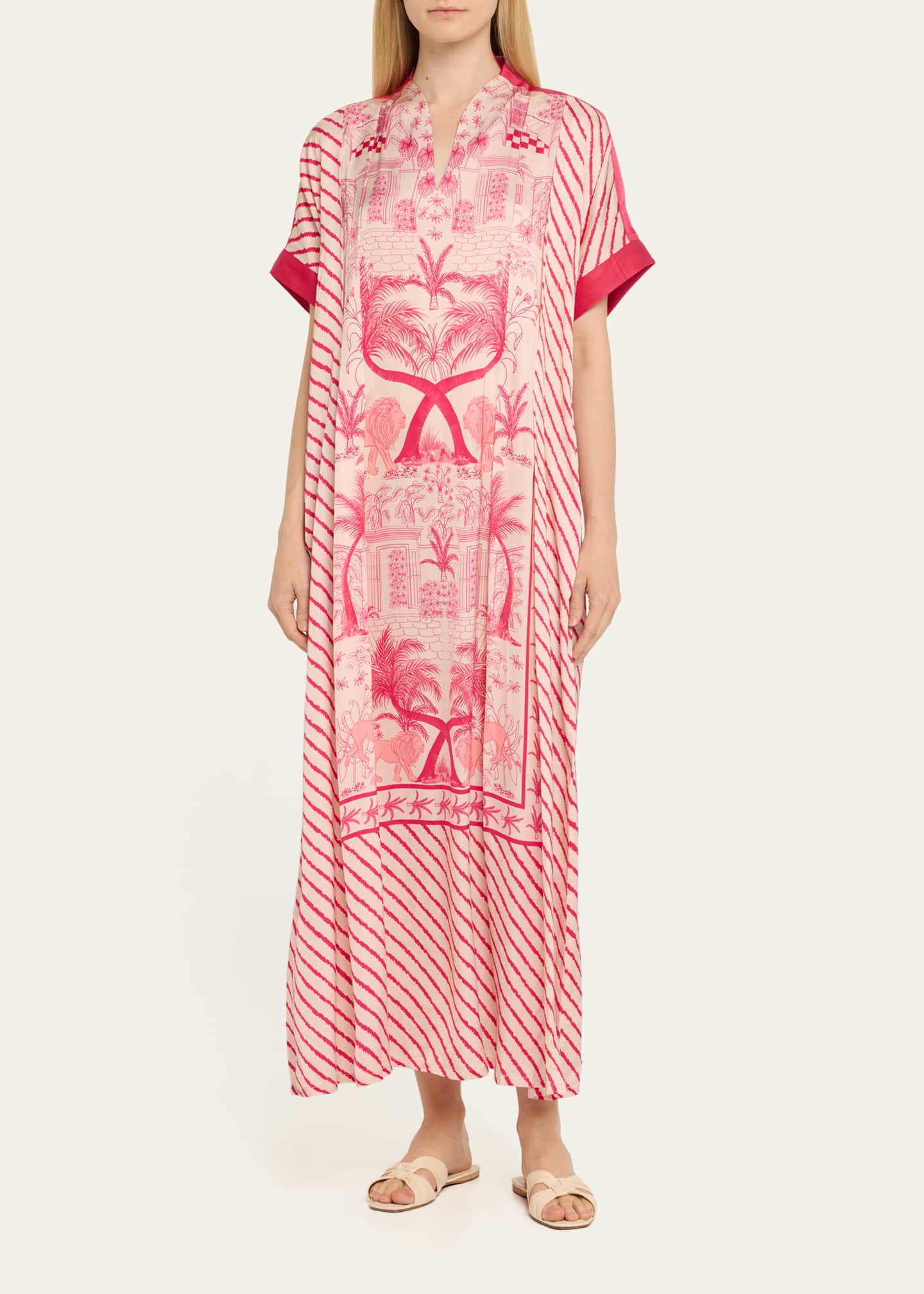 Verandah Lanka Panel Sundowner Kaftan Coverup Image 4 of 5