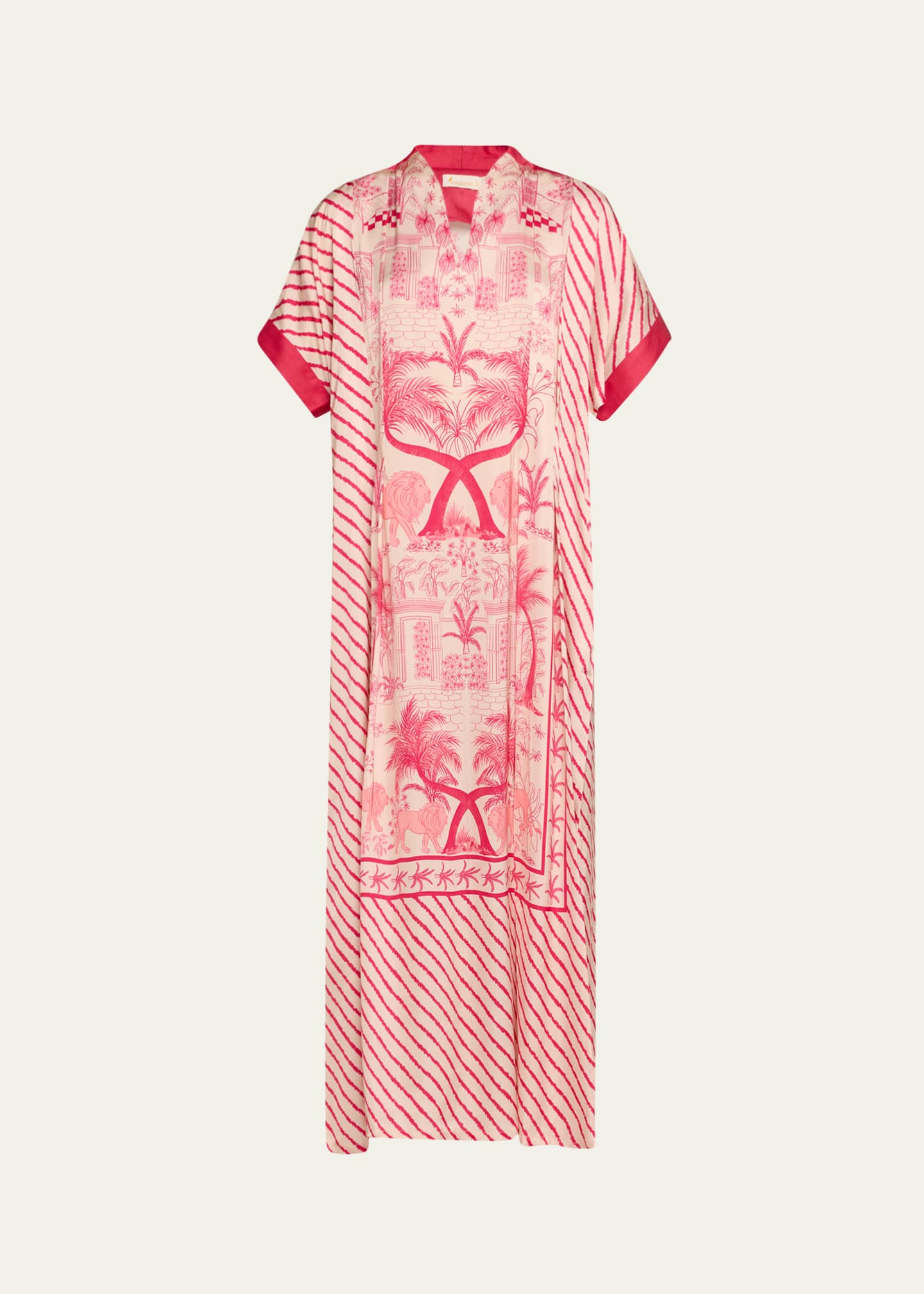 Verandah Lanka Panel Sundowner Kaftan Coverup Image 1 of 5