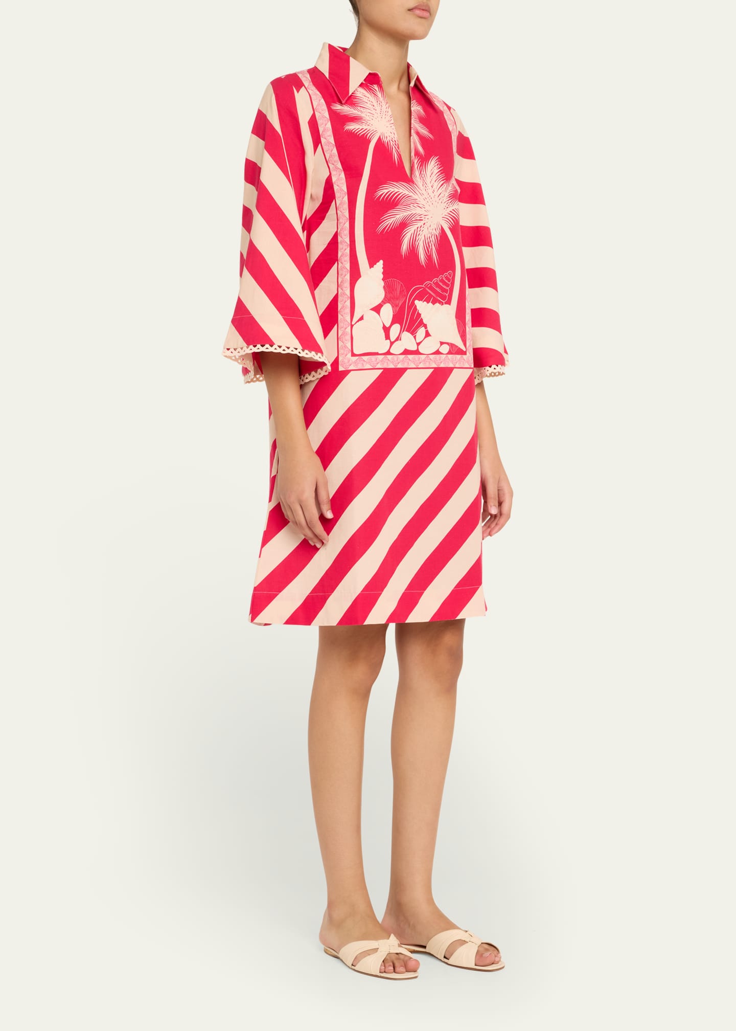 Verandah Palm Panel Kaftan Dress Image 4 of 5