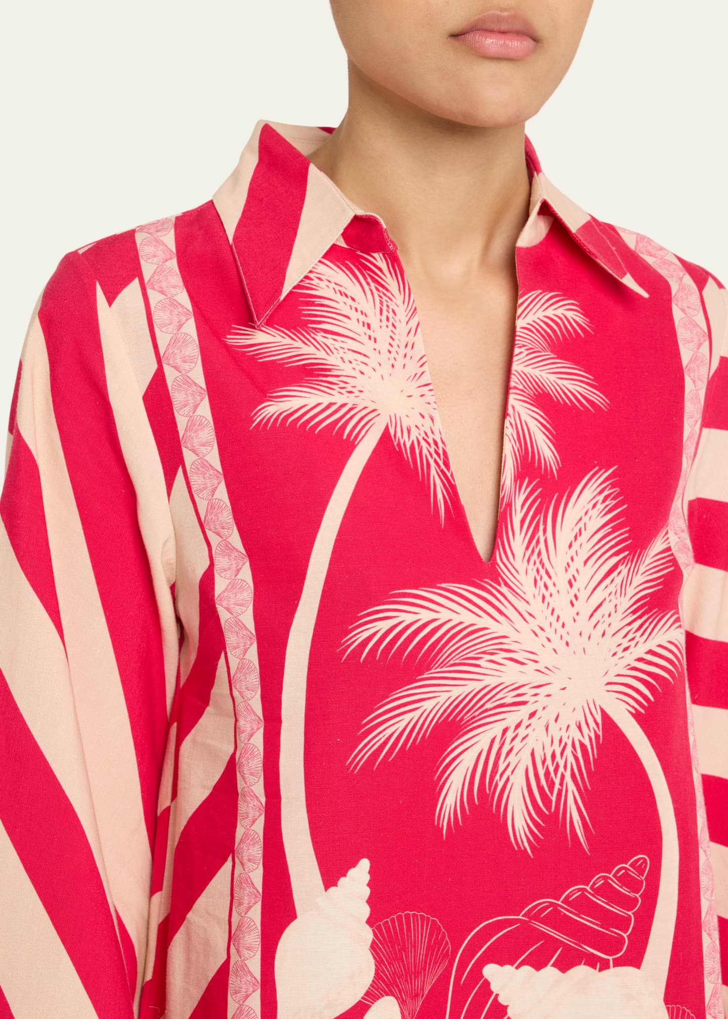 Verandah Palm Panel Kaftan Dress Image 5 of 5