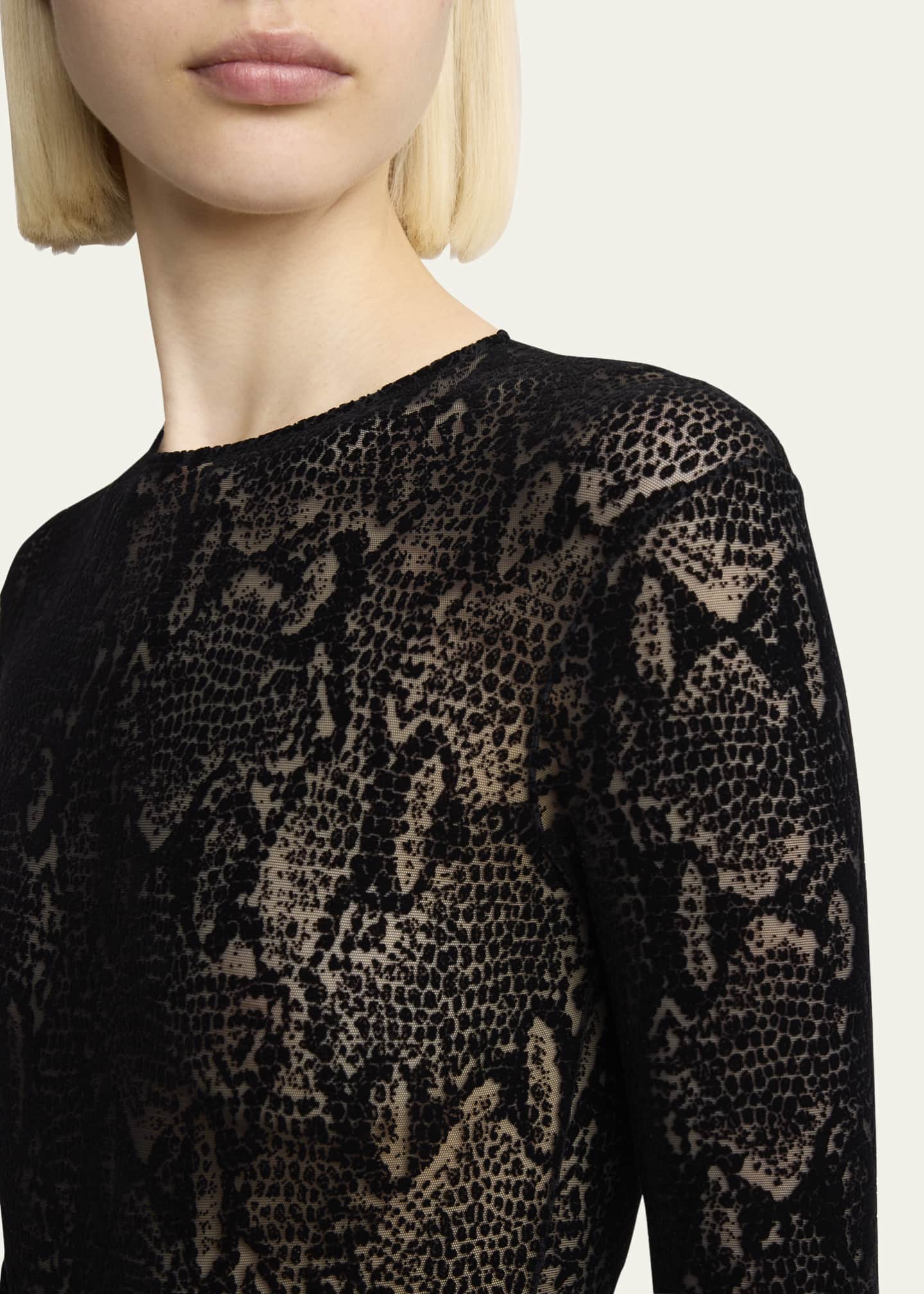 Givenchy Snake Print Long Sleeve Bodysuit Image 5 of 5