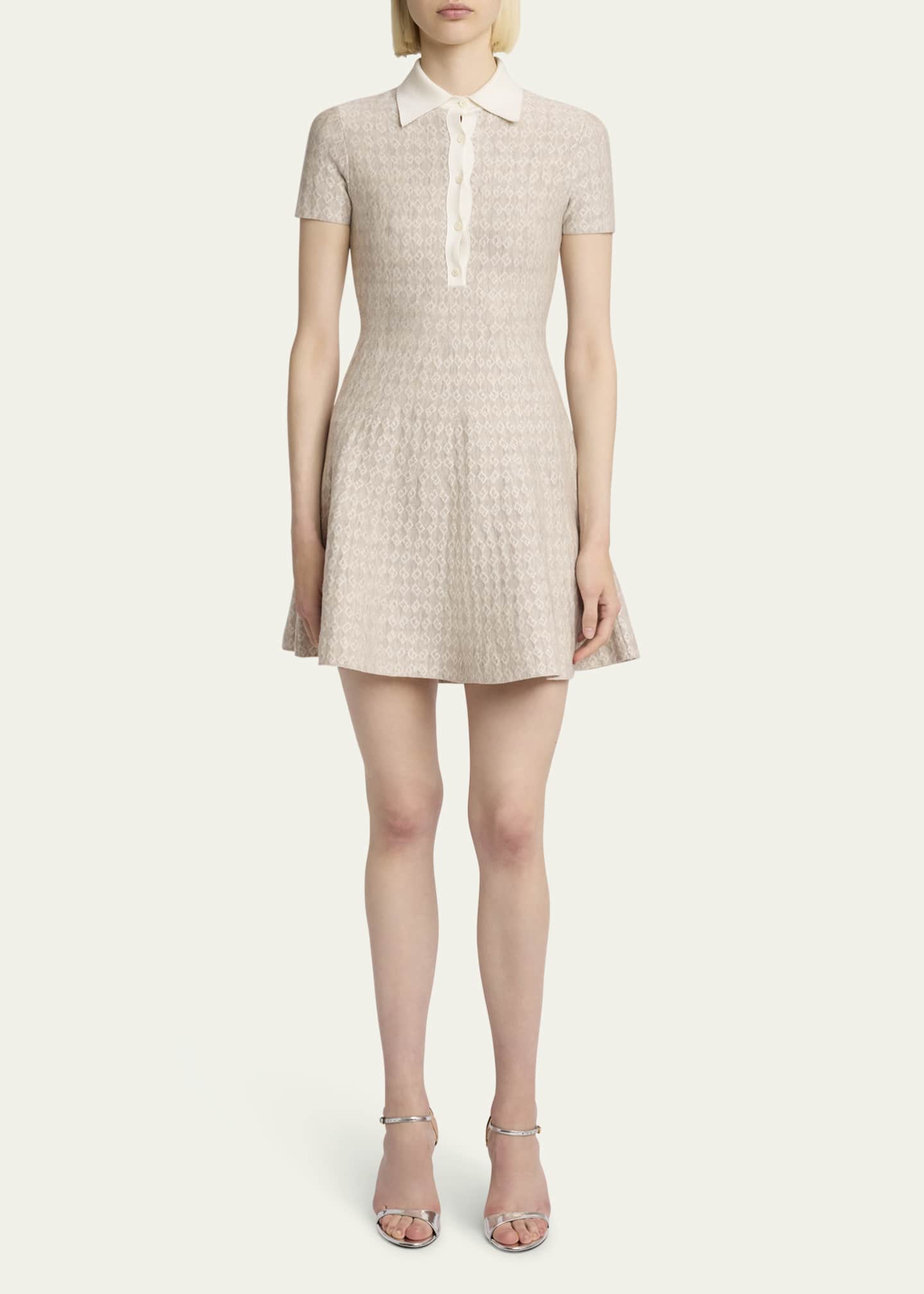 ワンピース GIVENCHY \"MONOGRAM 72\" JACQUARD POLO STYLE DRESS Givenchy monogram-jacquard Dress | Pink | FARFETCH