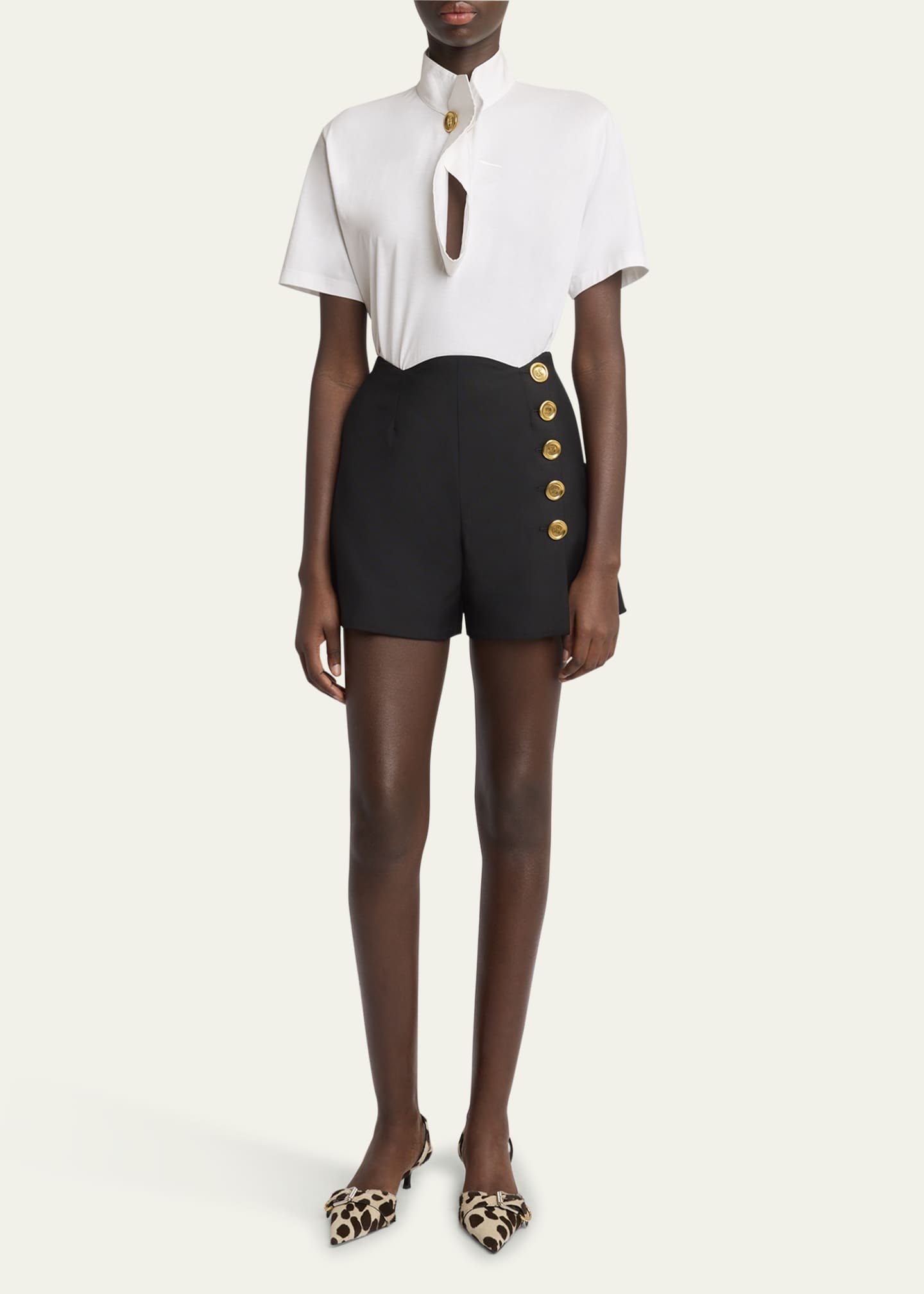 ショーツ GIVENCHY BLACK WOOL BLEND SHORTS Givenchy Wool Elasticated-Waist Shorts | Harrods US