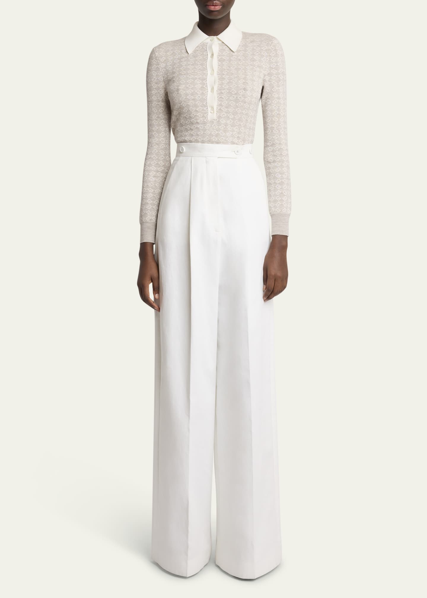 Givenchy Pleated Wide Leg Trousers - Bergdorf Goodman