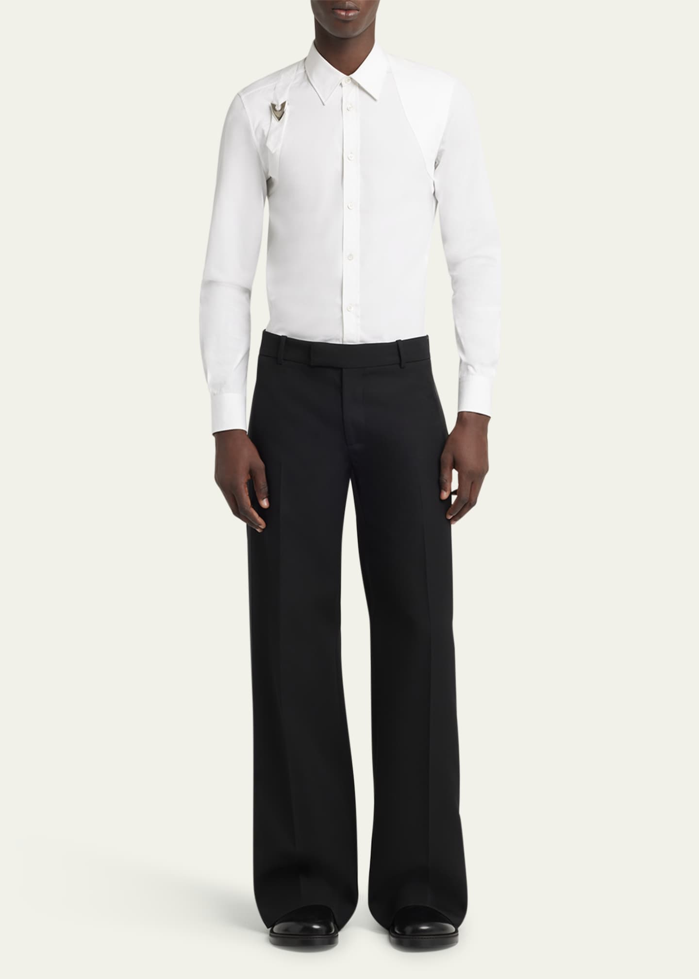 McQueen Men's Buckle Harness Sport Shirt Image 2 of 5