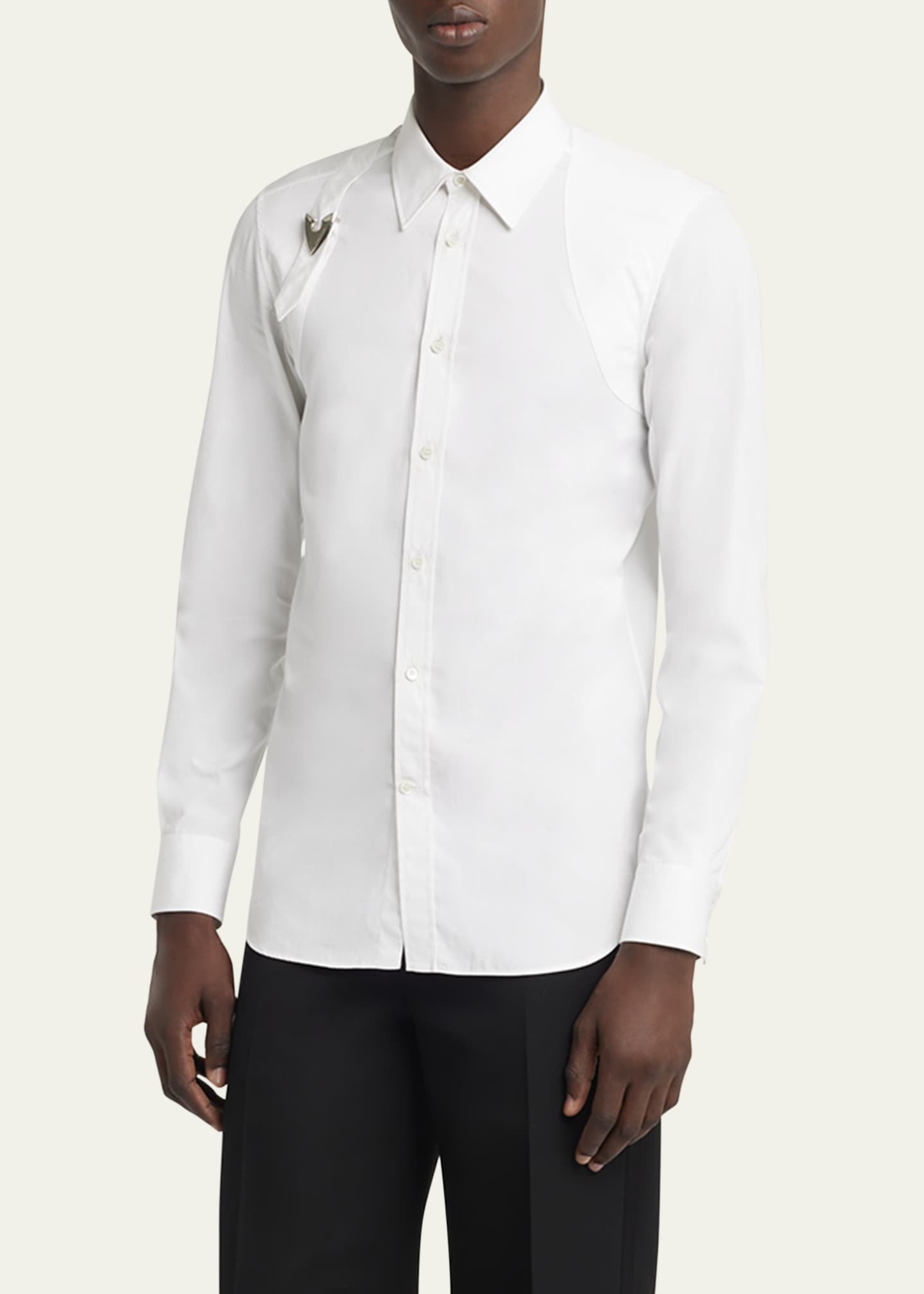 McQueen Men's Buckle Harness Sport Shirt Image 4 of 5