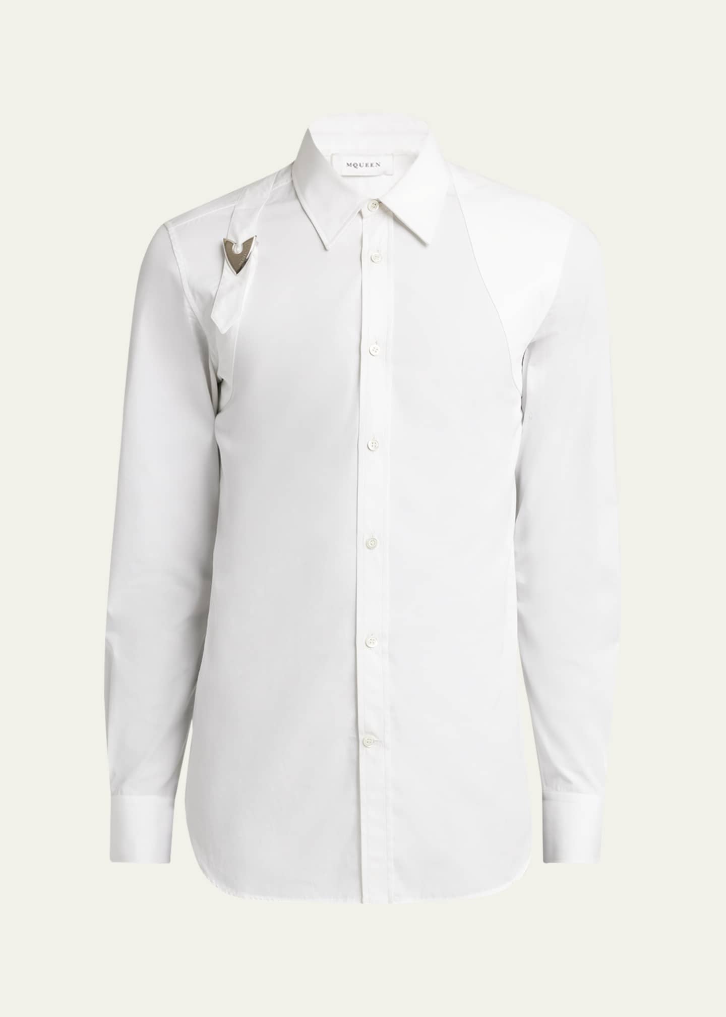 McQueen Men's Buckle Harness Sport Shirt Image 1 of 5