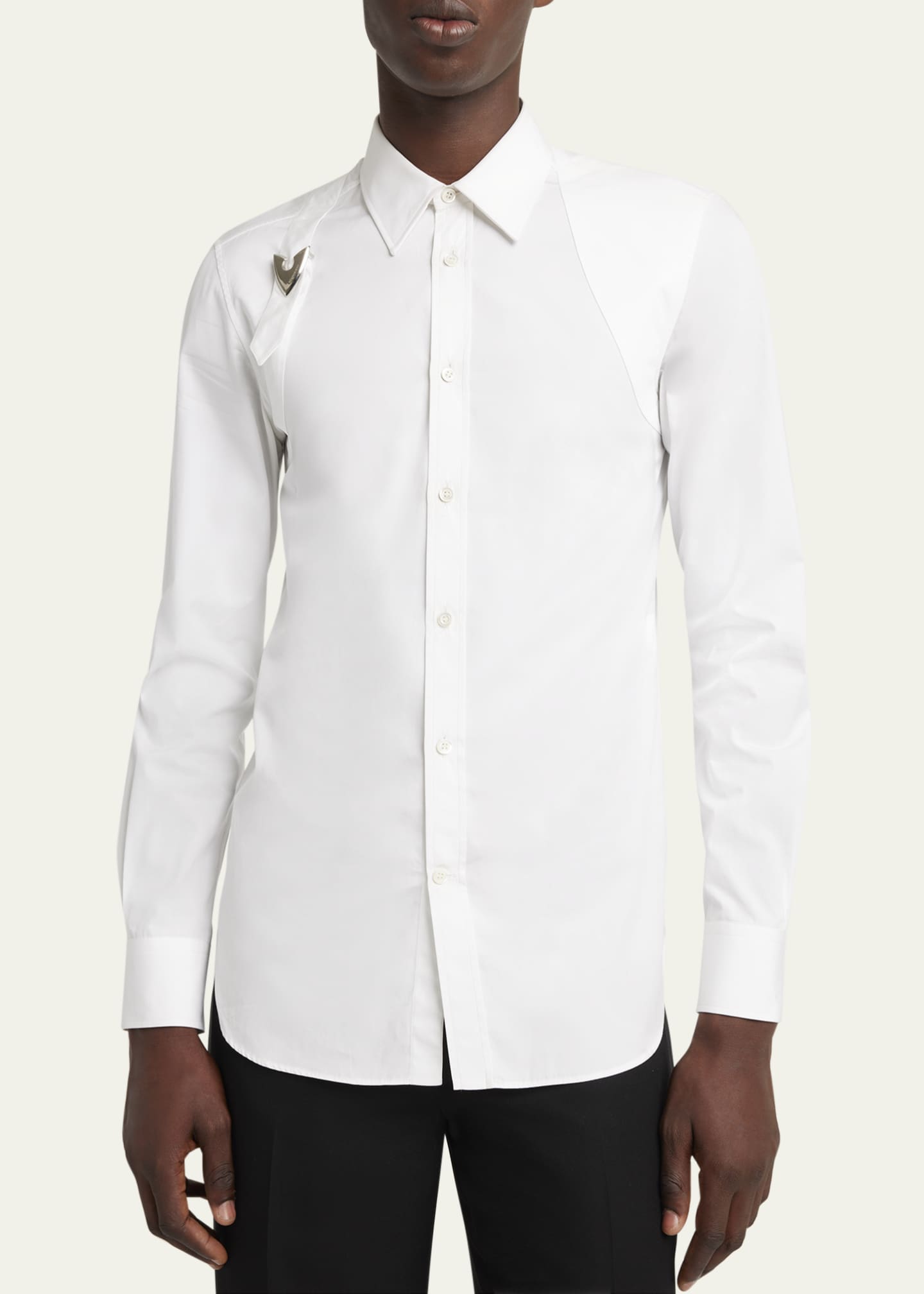 McQueen Men's Buckle Harness Sport Shirt Image 5 of 5
