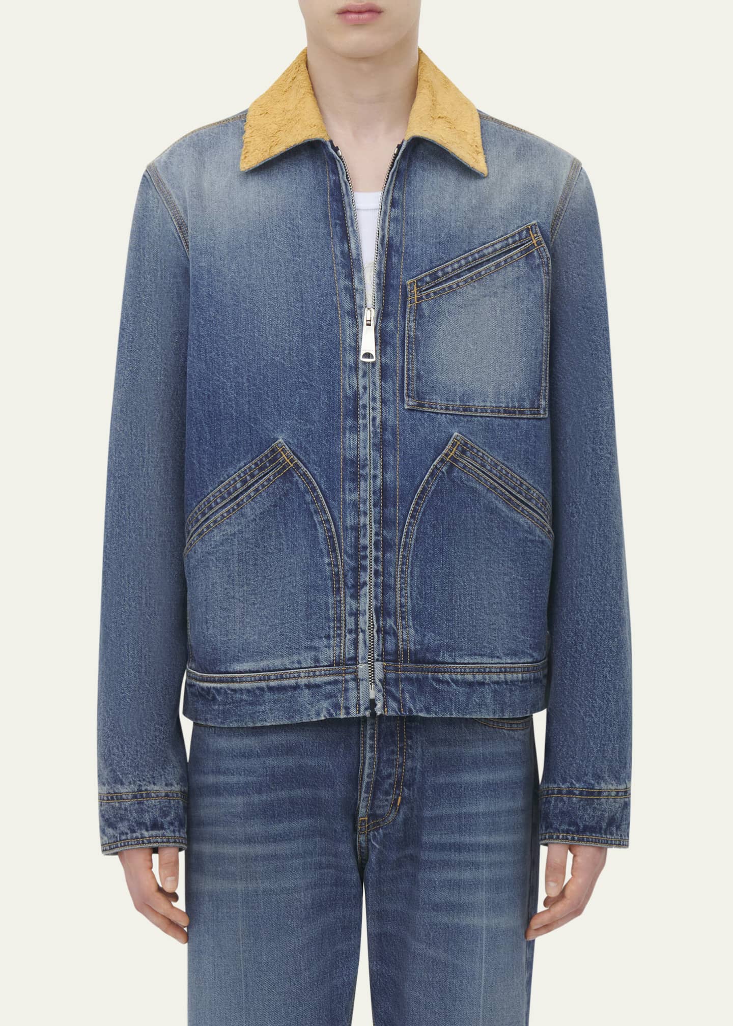 McQueen Men's Denim Workwear Jacket Image 5 of 5