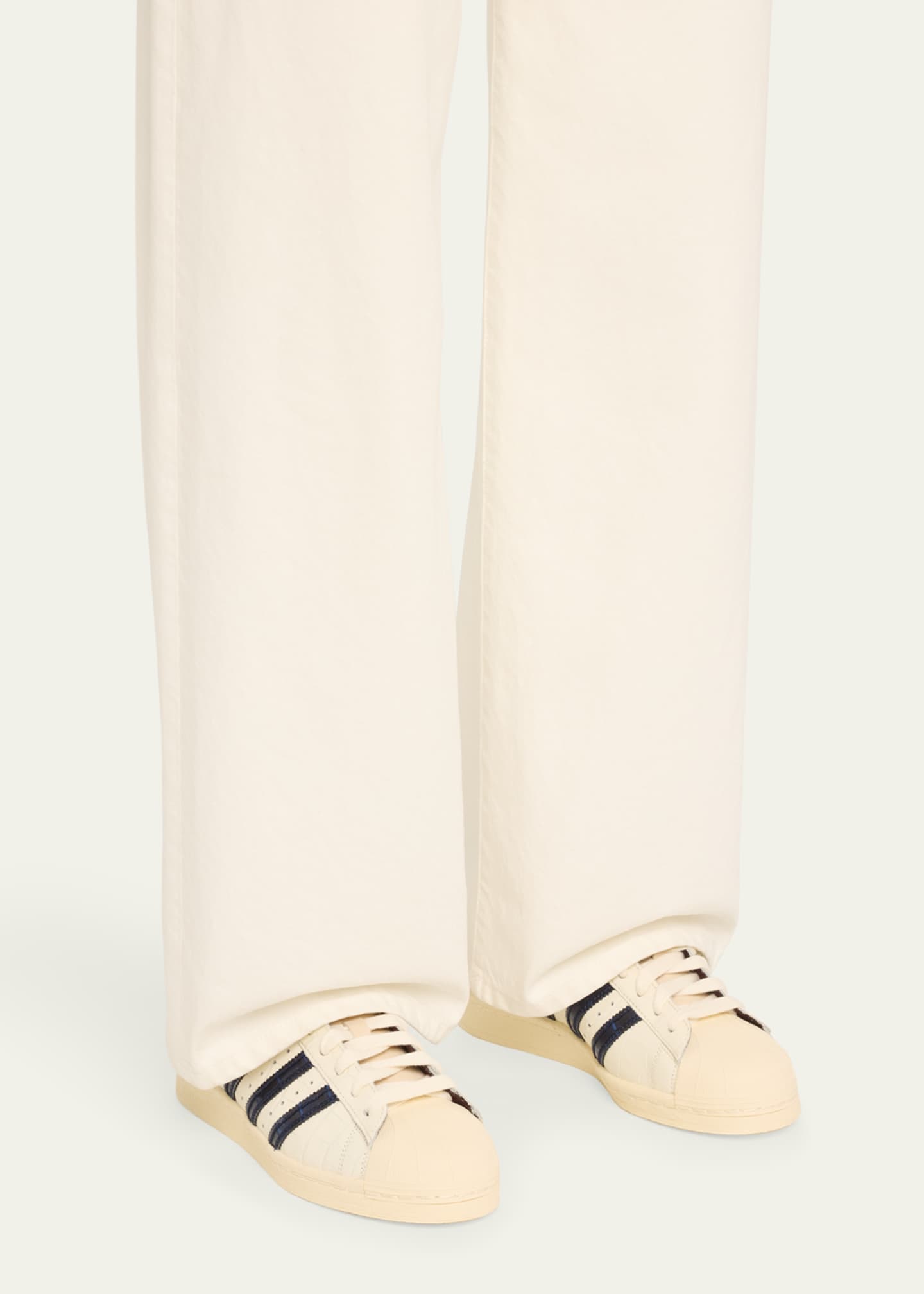 adidas x Wales Bonner Superstar Croco Leather Low-Top Sneakers Image 2 of 6