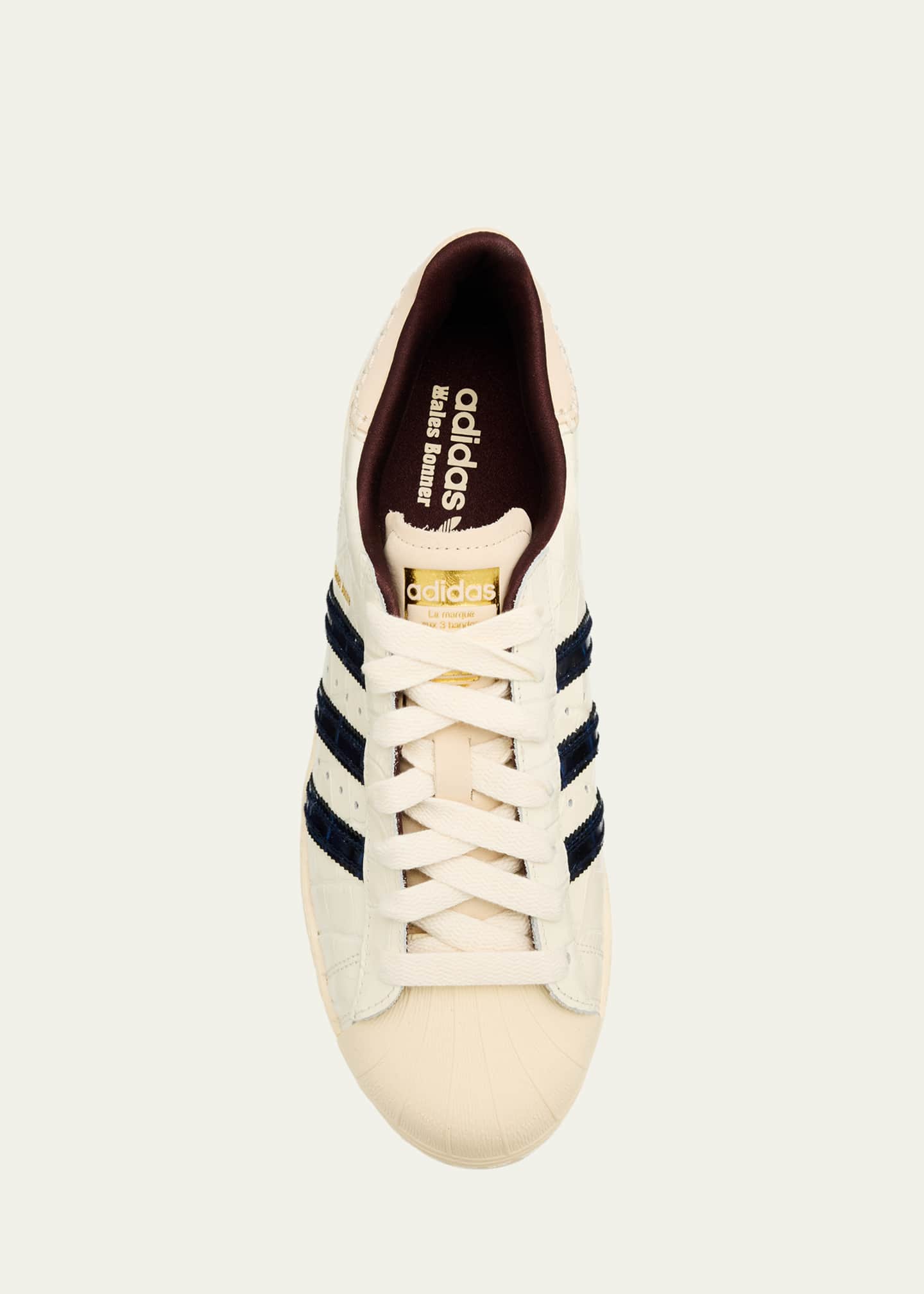 adidas x Wales Bonner Superstar Croco Leather Low-Top Sneakers Image 6 of 6