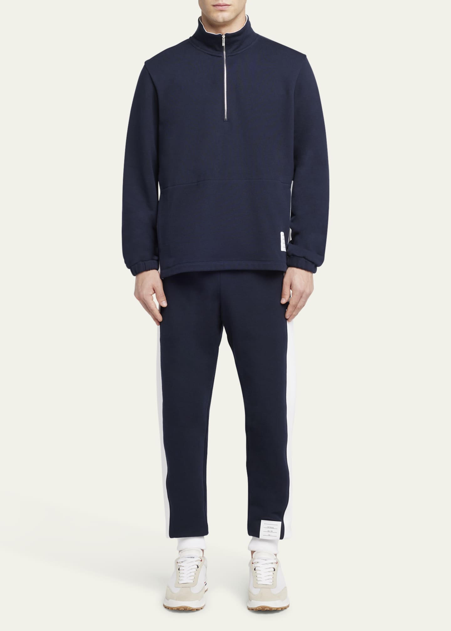 Thom Browne Men's Terry Quarter-Zip Sweatshirt - Bergdorf Goodman