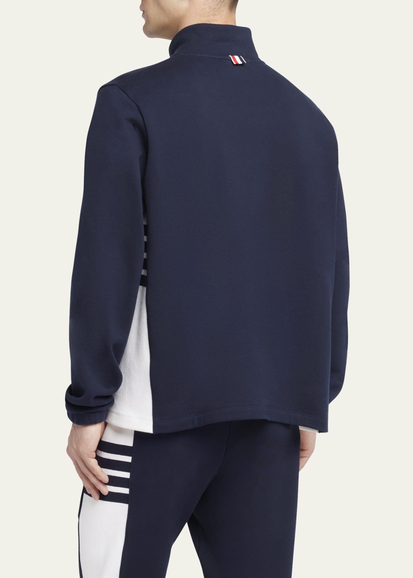 Thom Browne Men's Terry Quarter-Zip Sweatshirt - Bergdorf Goodman