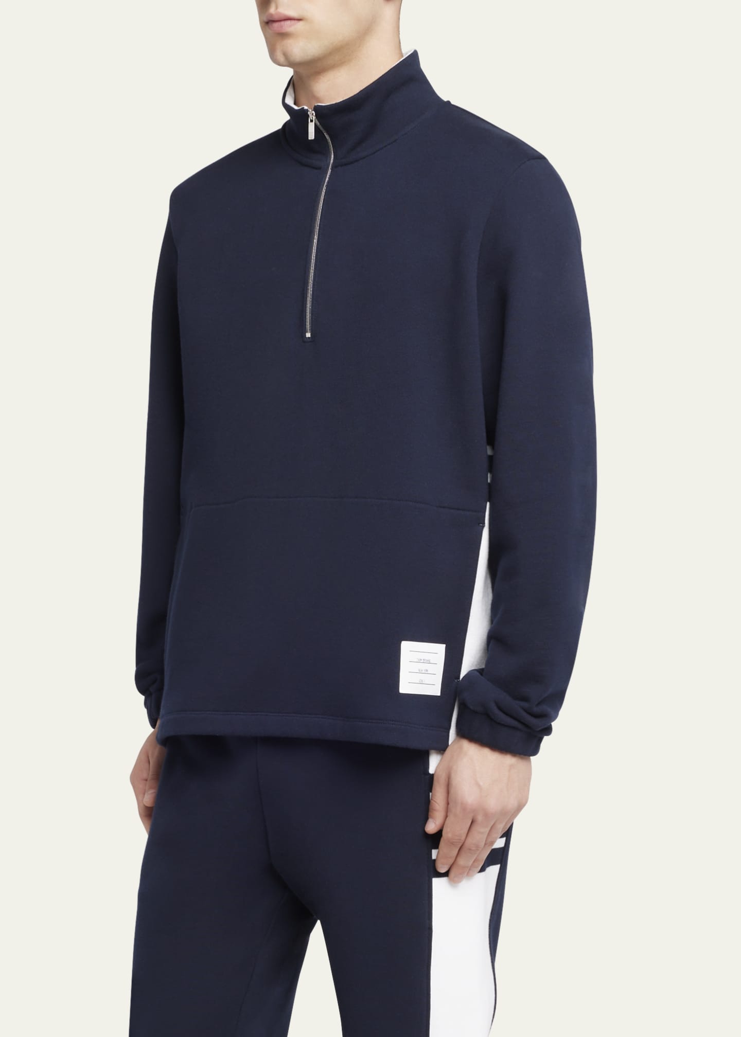 Thom Browne Men's Terry Quarter-Zip Sweatshirt - Bergdorf Goodman
