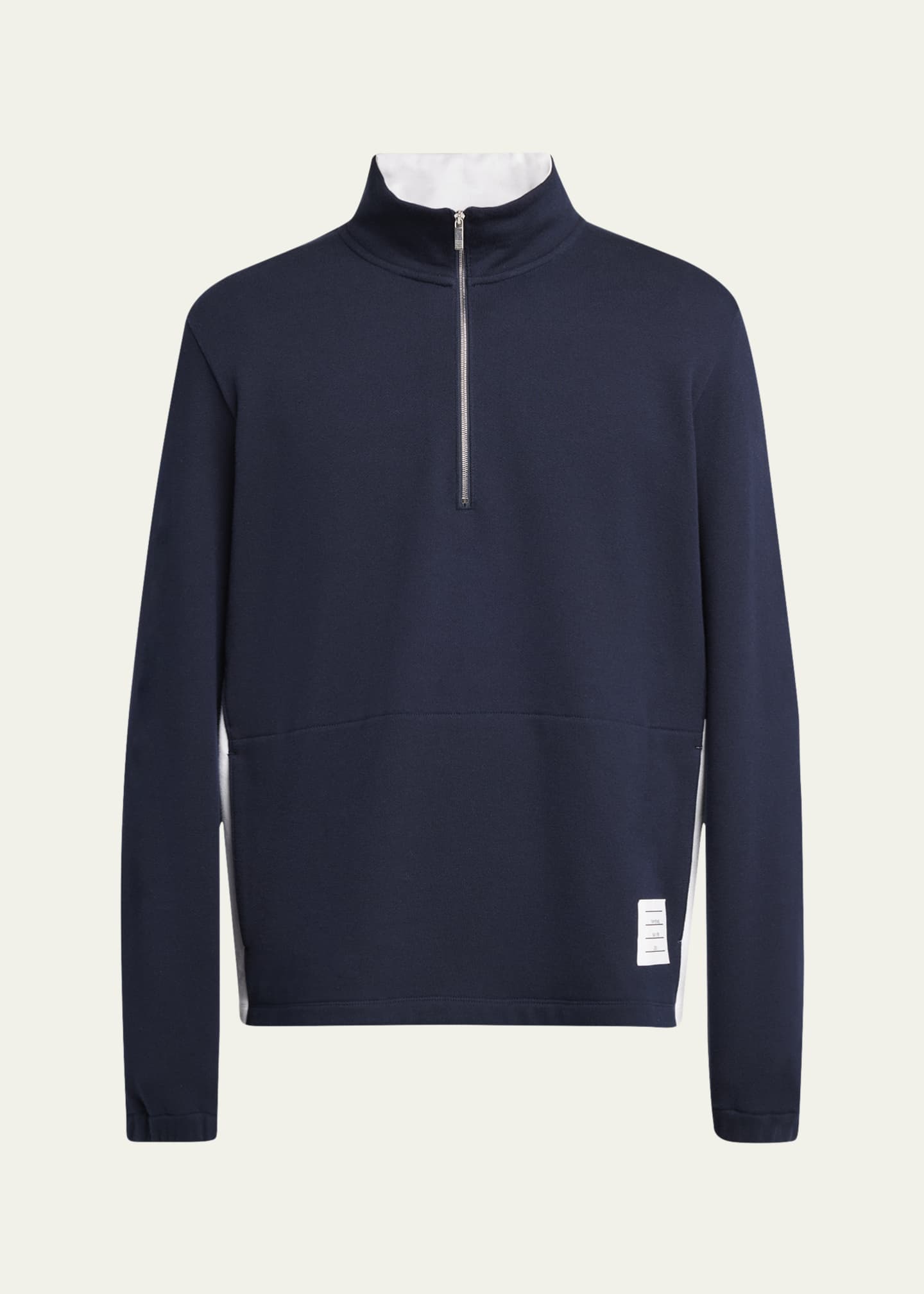 Thom Browne Men's Terry Quarter-Zip Sweatshirt - Bergdorf Goodman