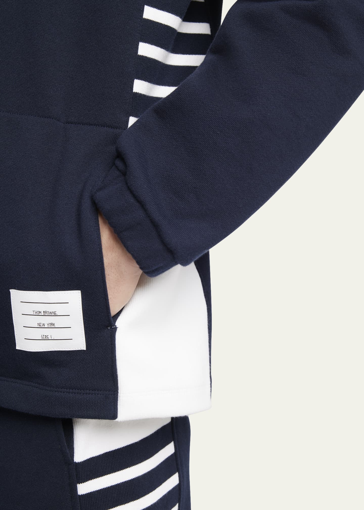 Thom Browne Men's Terry Quarter-Zip Sweatshirt - Bergdorf Goodman