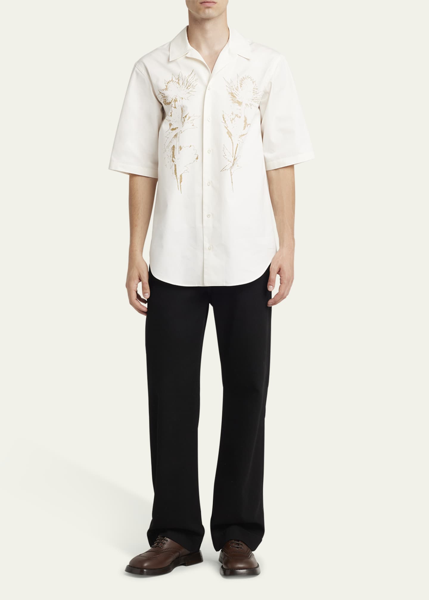 McQueen Men's Brogue Leather Oxfords Image 3 of 5