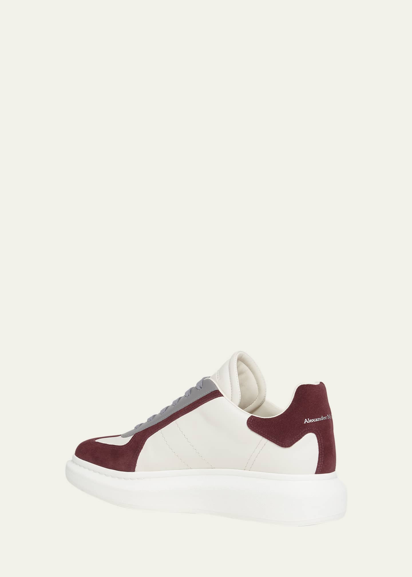 McQueen Men's Retro Trainer Leather and Suede Low-Top Sneakers Image 3 of 5