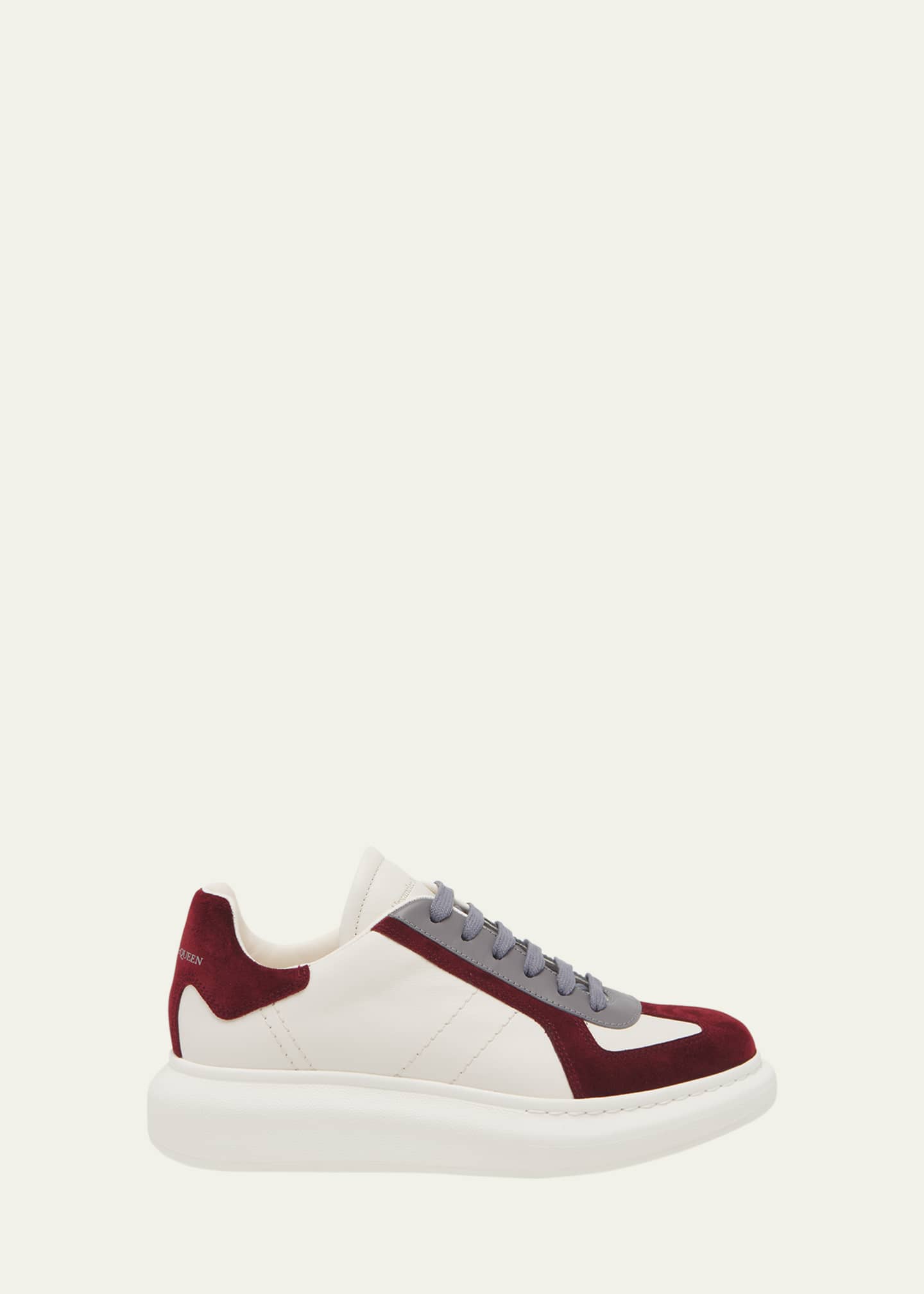 McQueen Men's Retro Trainer Leather and Suede Low-Top Sneakers Image 1 of 5