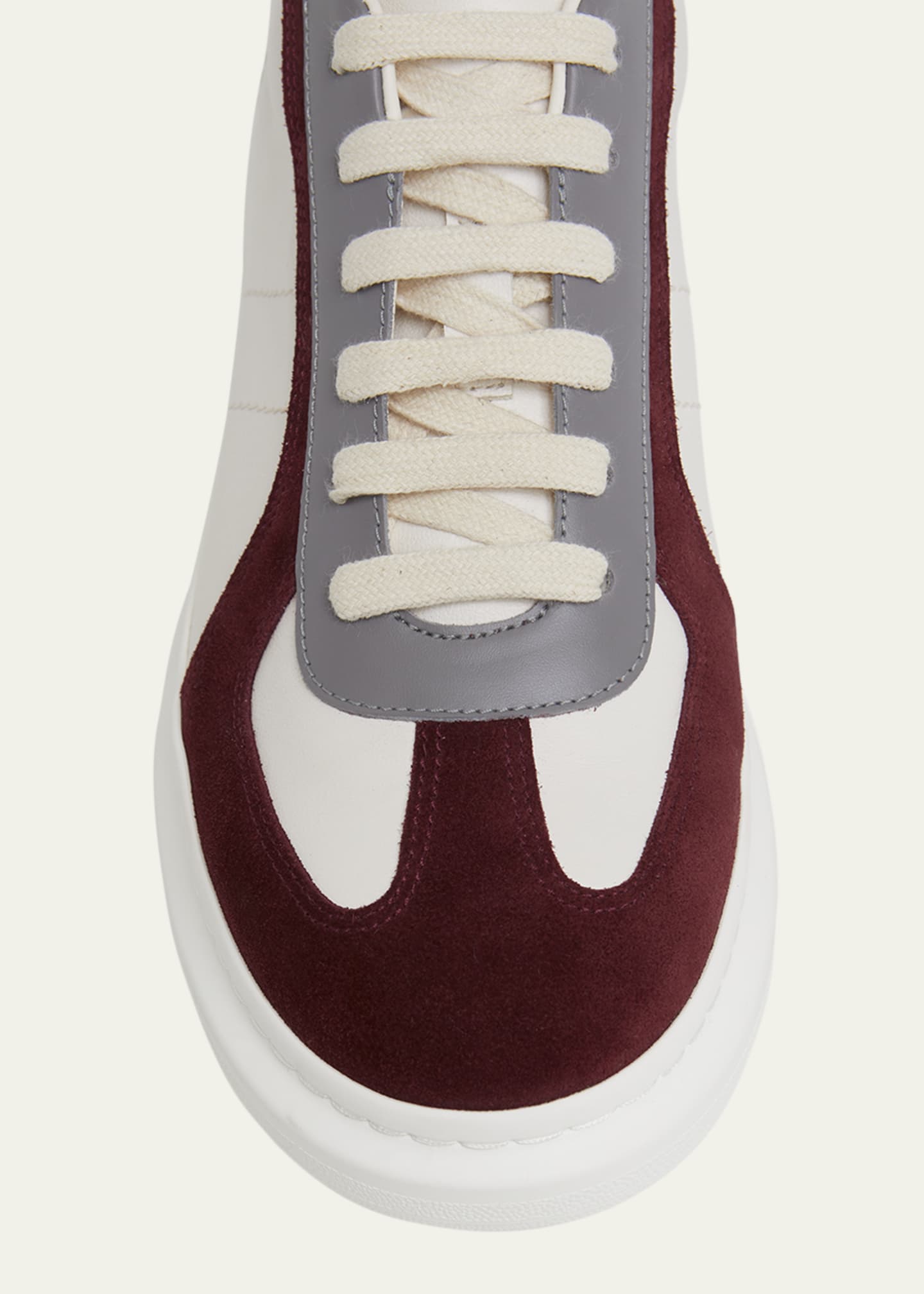 McQueen Men's Retro Trainer Leather and Suede Low-Top Sneakers Image 4 of 5
