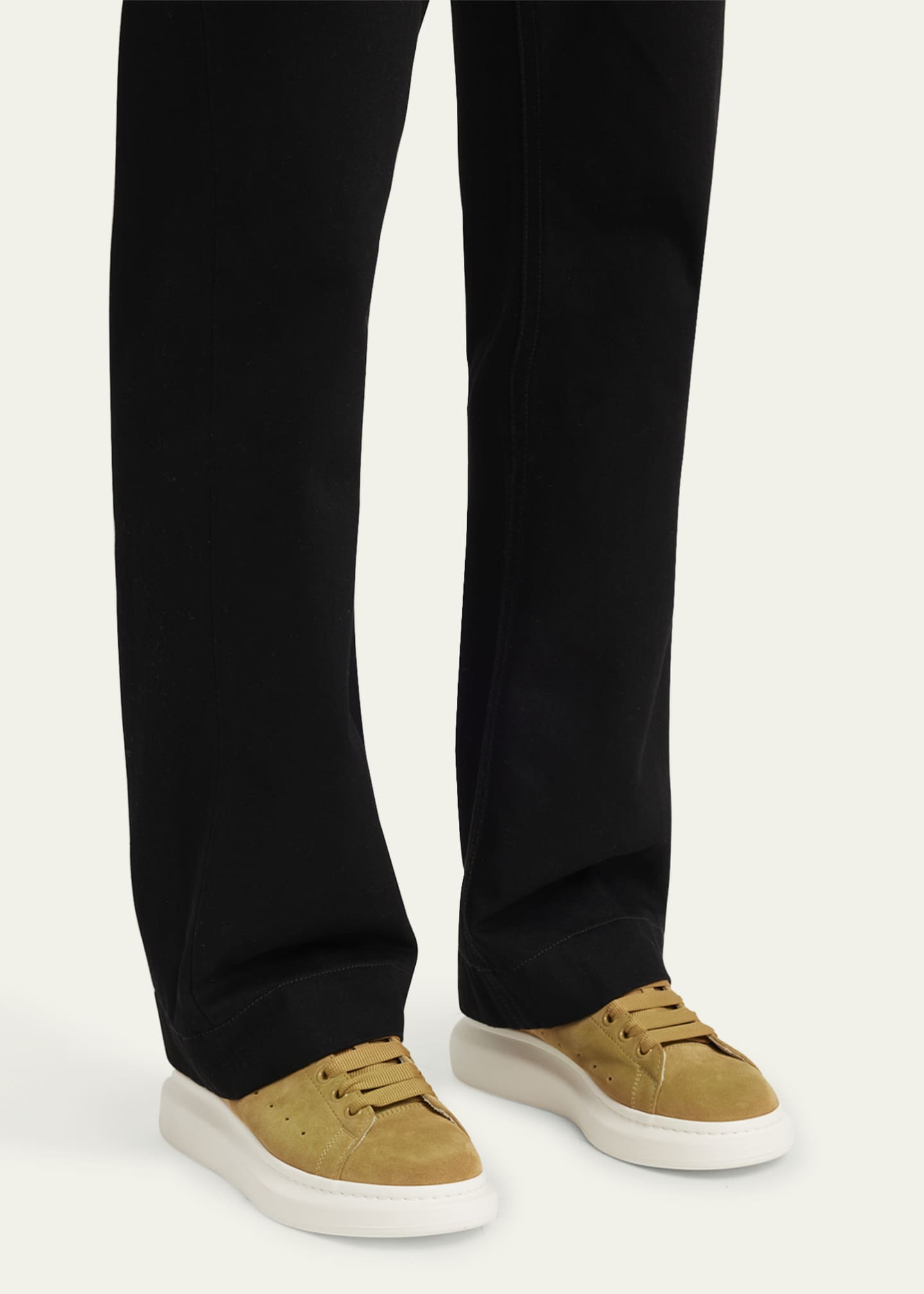 McQueen Men's Oversized Suede Low-Top Sneakers Image 2 of 5